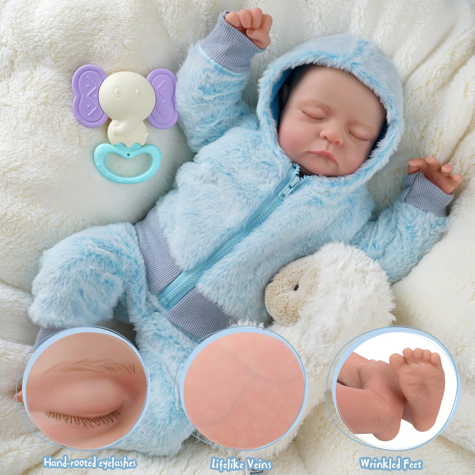 Foto 4 pulgar | Muñeca Reborn Babeside Relike Boy, 50 Cm, Con Ropa Y Juguetes - Venta Internacional.