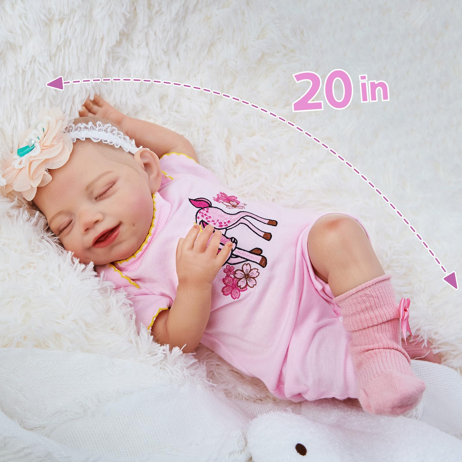 Foto 5 pulgar | Muñeca Reborn Babeside Relike Girl De 50 Cm Con Accesorios Para Más De 3 - Venta Internacional.