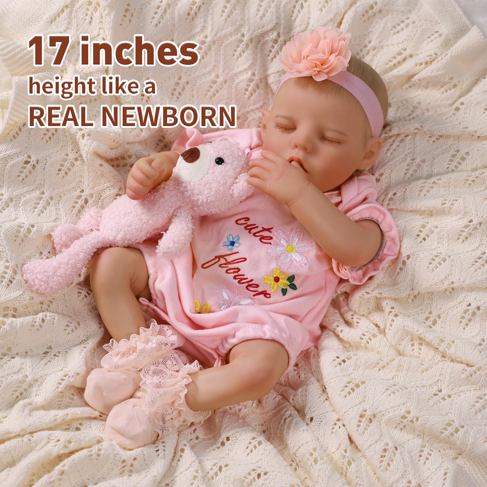 Foto 4 | Muñeca Reborn Babeside Relike Girl De 43 Cm Con Kit De Alimentación - Venta Internacional.