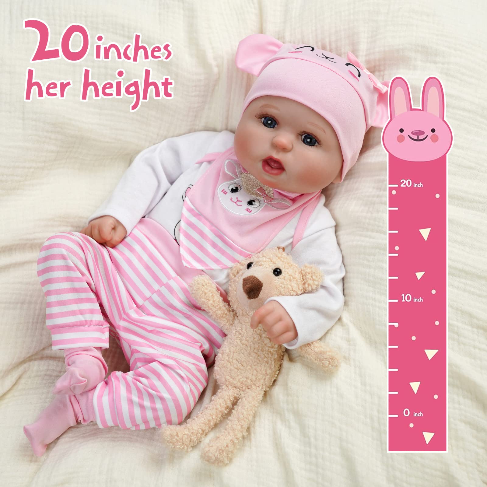 Foto 4 pulgar | Muñeca Reborn Babeside Bailyn De 50 Cm Con Accesorios Completos - Venta Internacional.