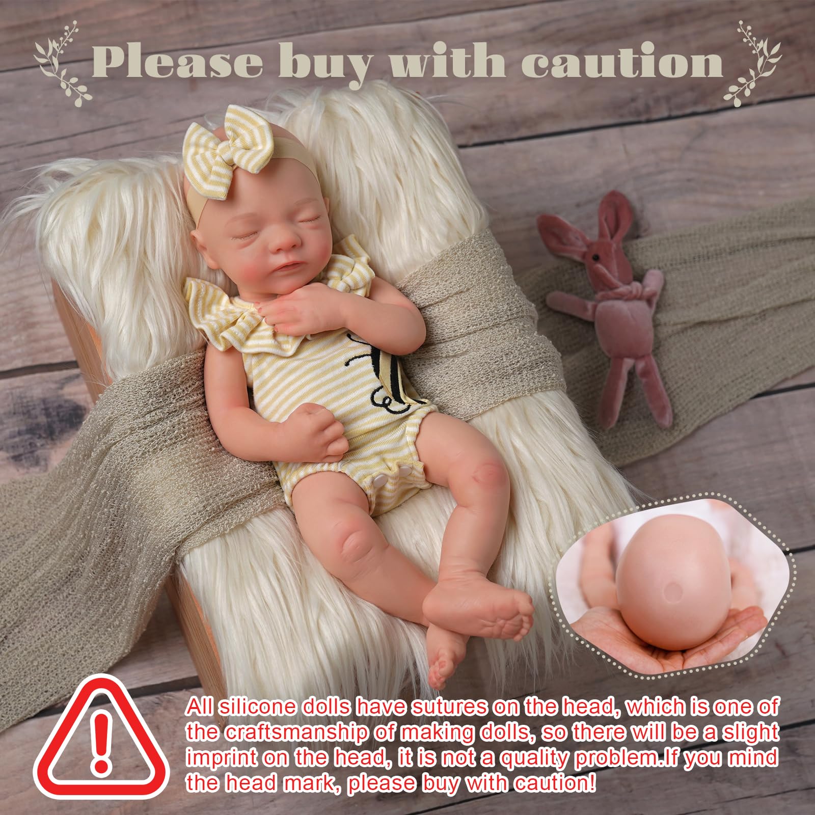 Foto 5 pulgar | Muñeca Reborn Babeside de Silicona Realista 40 cm - Venta Internacional