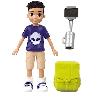 Foto 2 | Muñeca Polly Pocket Active Pose Nicholas Wells De 8 Cm Con Accesorios - Venta Internacional.