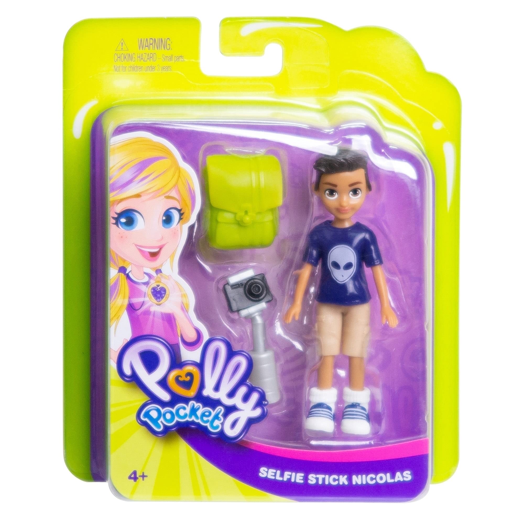 Foto 5 pulgar | Muñeca Polly Pocket Active Pose Nicholas Wells De 8 Cm Con Accesorios - Venta Internacional.