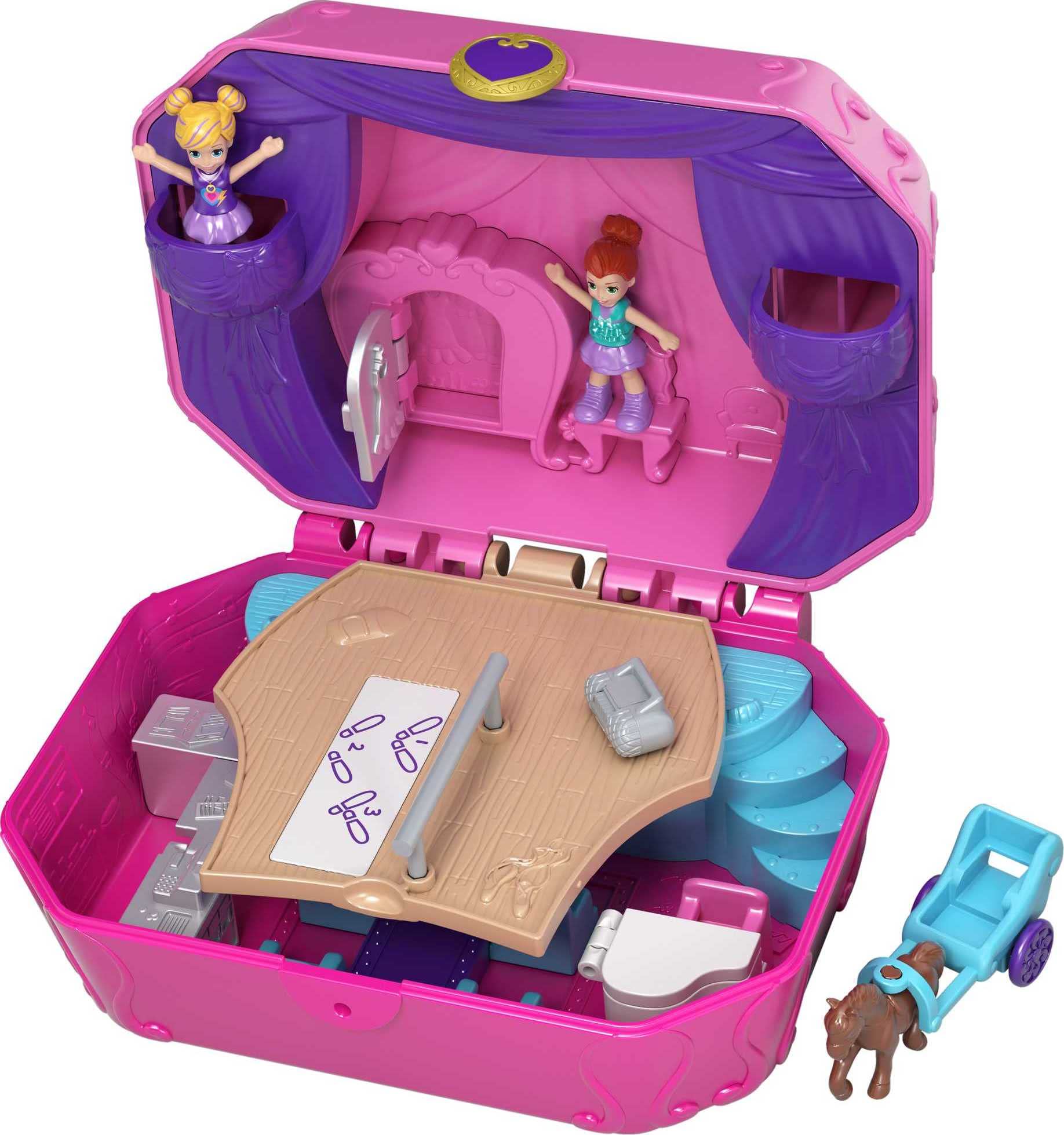 Caja De Música Playset Polly Pocket Tiny Twirlin' Con 2 Muñecas - Venta Internacional.