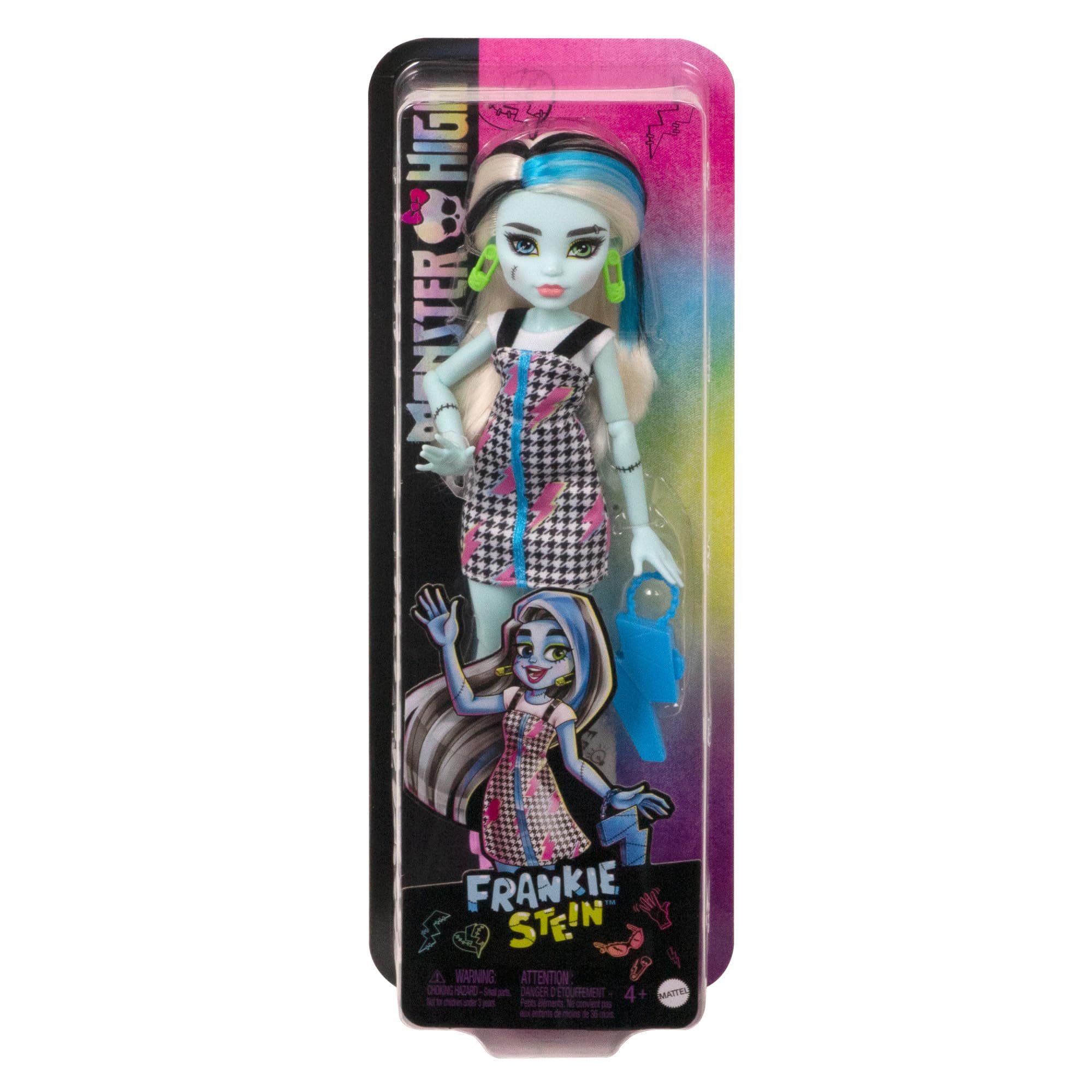 Foto 8 pulgar | Frankie Stein De Doll Monster High Con Más De 10 Articulaciones Flexibles Durante Más De 4 Años - Venta Internacional.