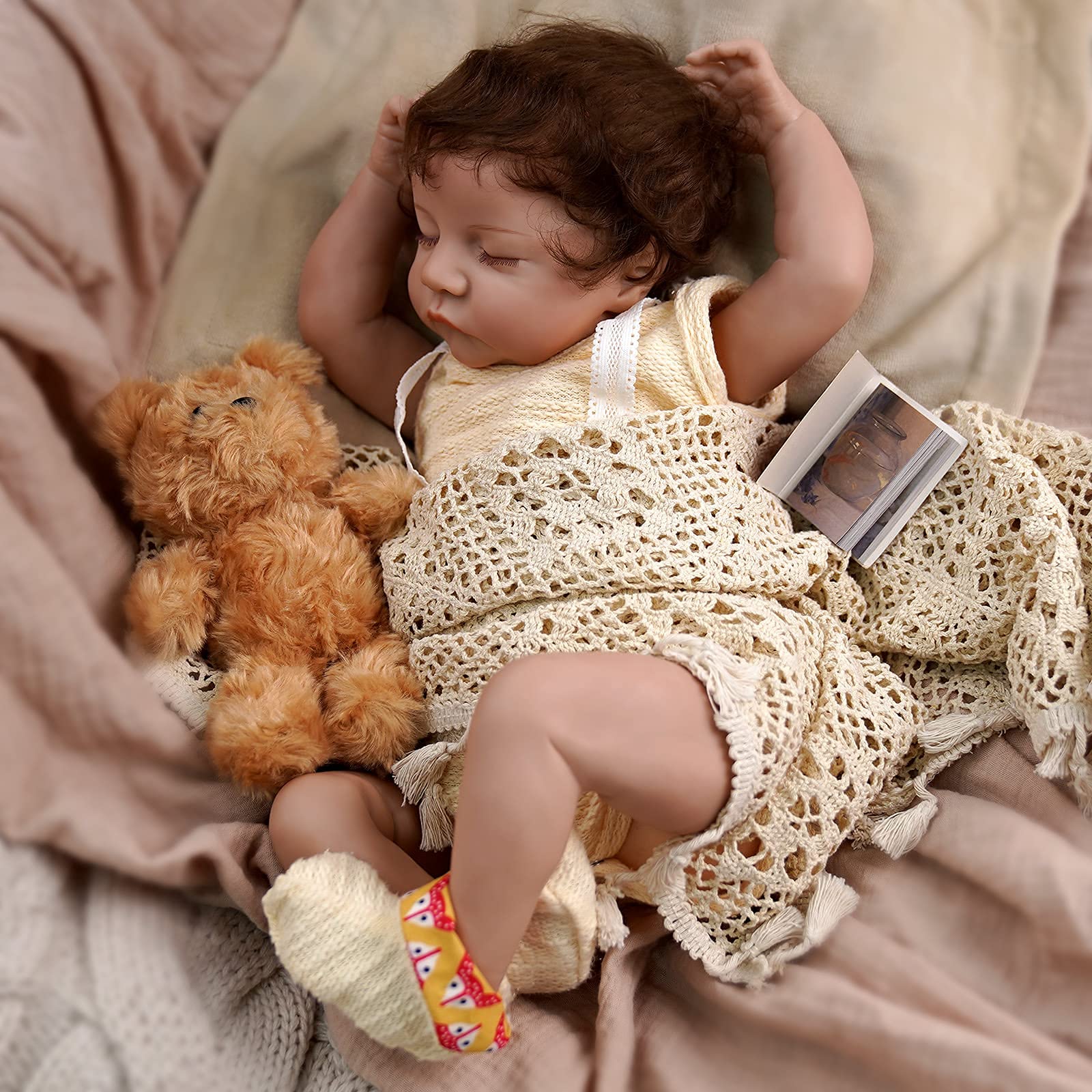 Foto 2 pulgar | Muñeca Reborn Baby Doll Jizhi De 17 Pulgadas, Piel Suave Y R - Venta Internacional.