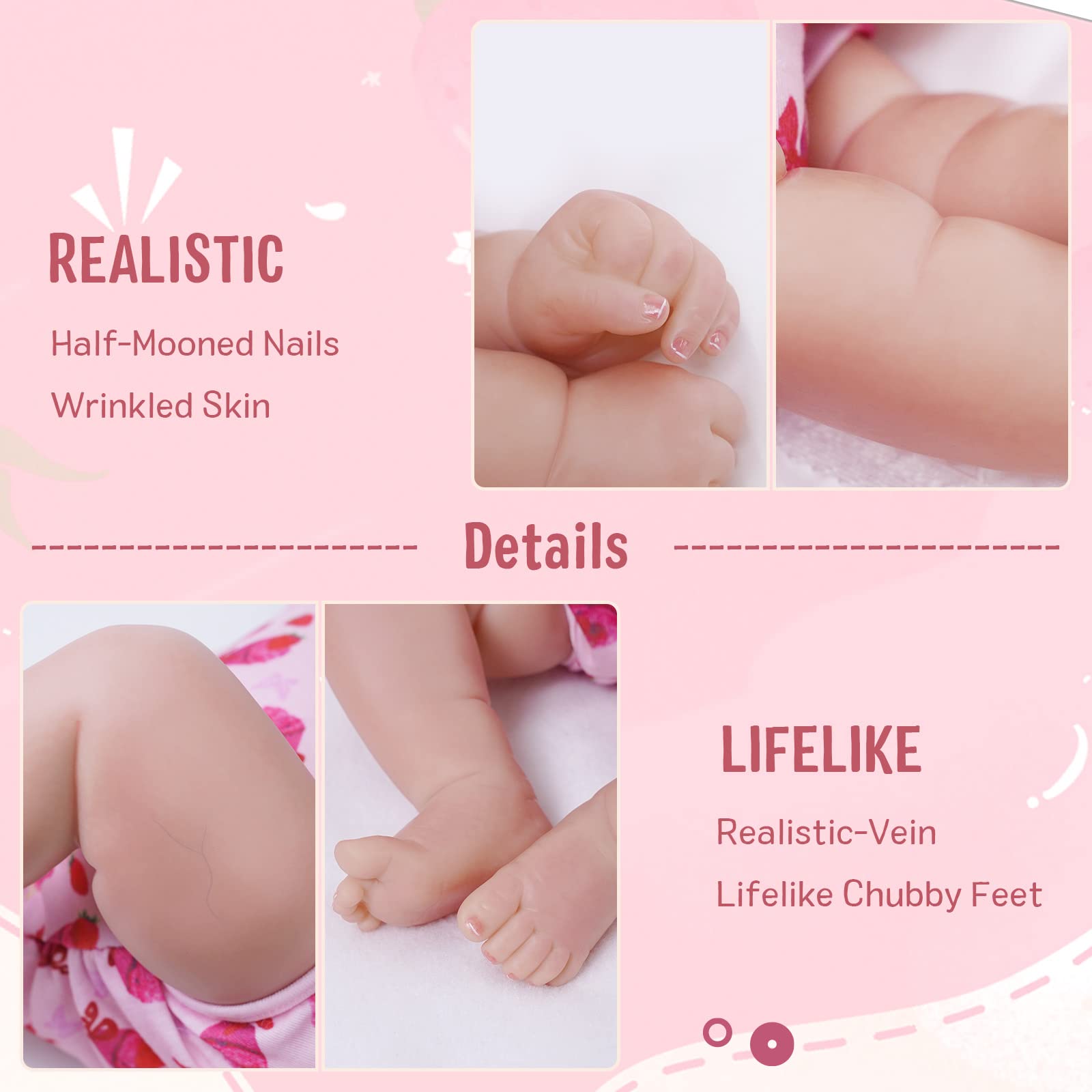 Foto 4 pulgar | Muñeca Reborn Jizhi Lifelike De 20 Pulgadas Con Sensación Re - Venta Internacional.
