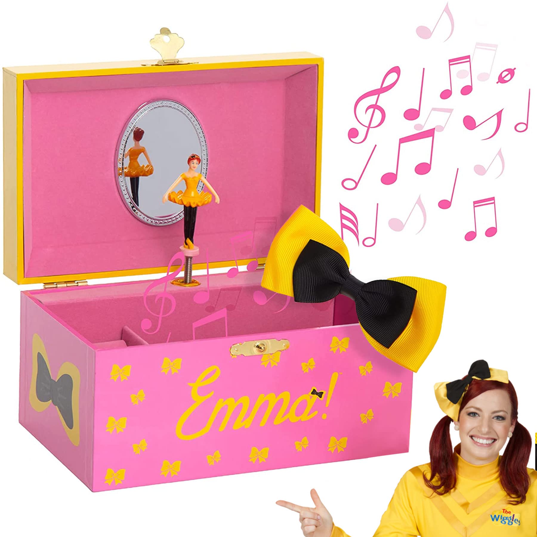 Joyero Mighty Mojo The Wiggles Emma Con Lazo Para El Pelo - Venta Internacional.