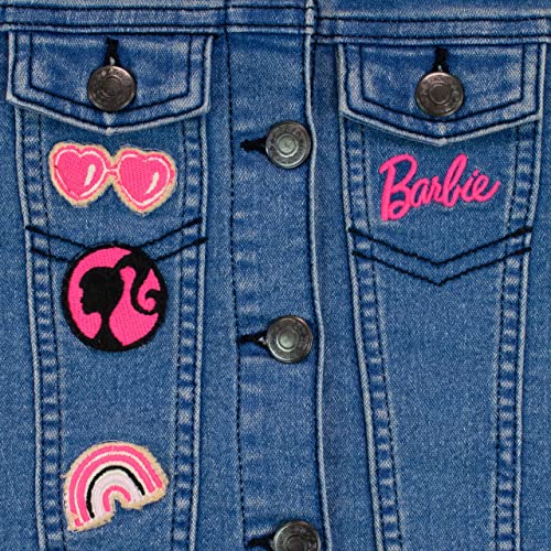 Foto 5 pulgar | Chaqueta Vaquera Bordada Barbie Para Niñas, Ropa De Abrigo P - Venta Internacional.