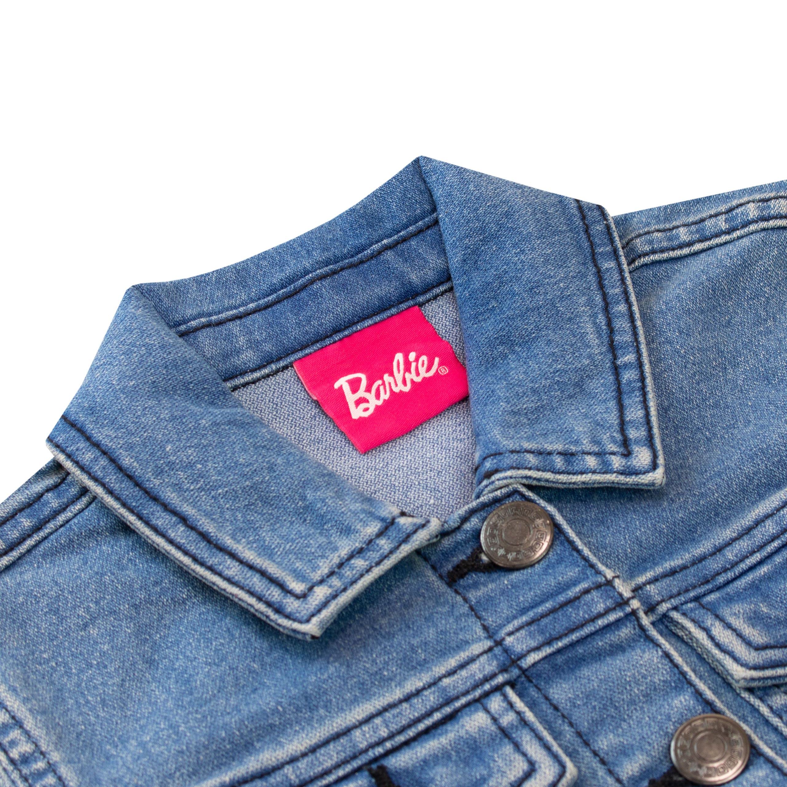 Foto 6 pulgar | Chaqueta Vaquera Bordada Barbie Para Niñas, Ropa De Abrigo P - Venta Internacional.