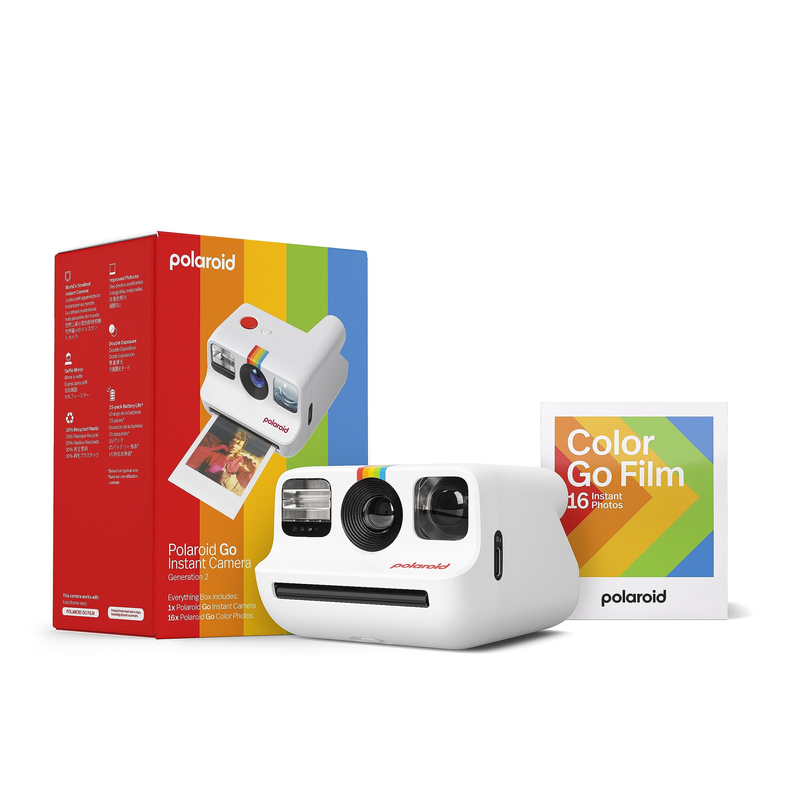 Cámara Polaroid Go Generation 2 Mini Instant + Film White - Venta Internacional.