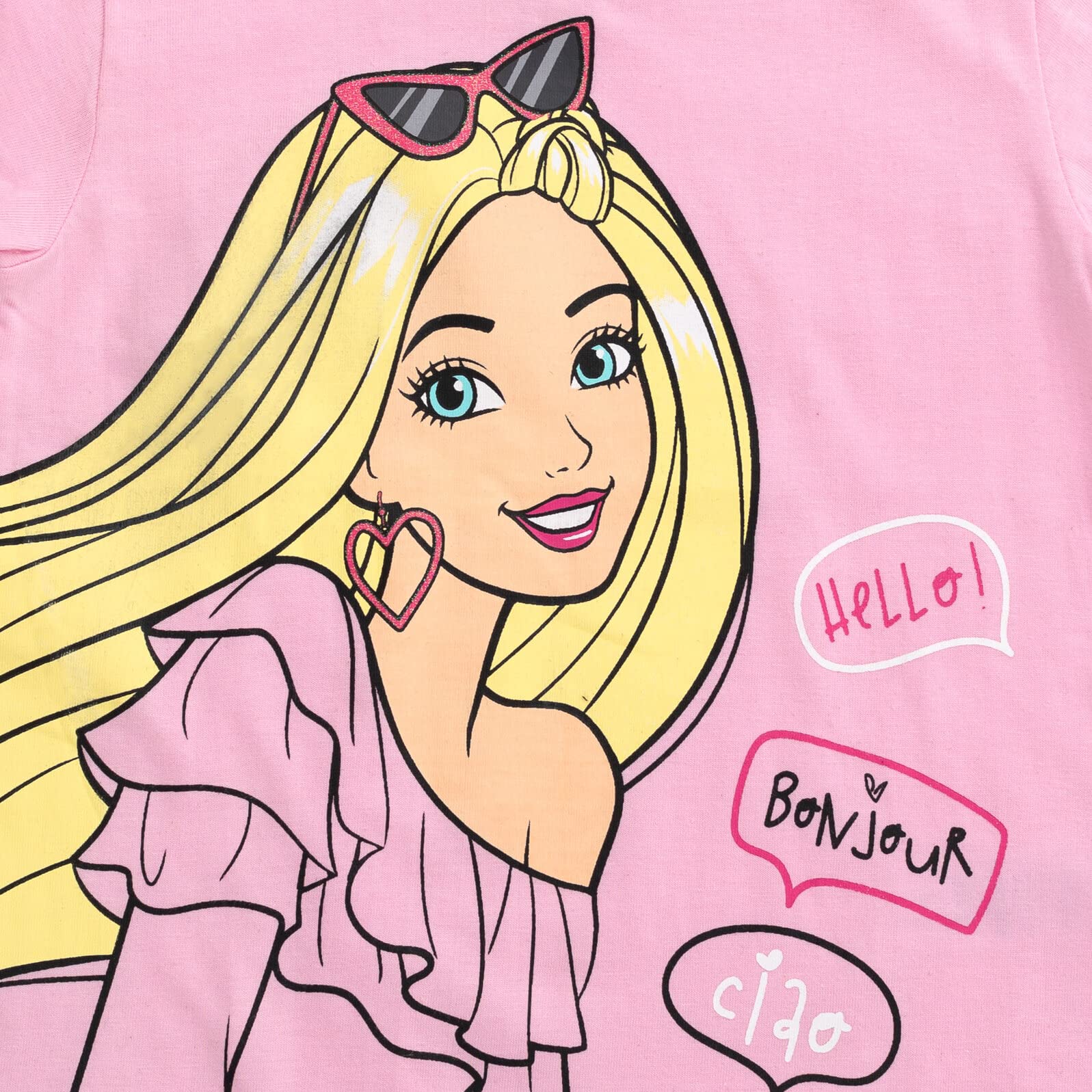 Foto 4 pulgar | Camiseta Barbie Big Girls Rosa/negra 14-16 Años - Venta Internacional.
