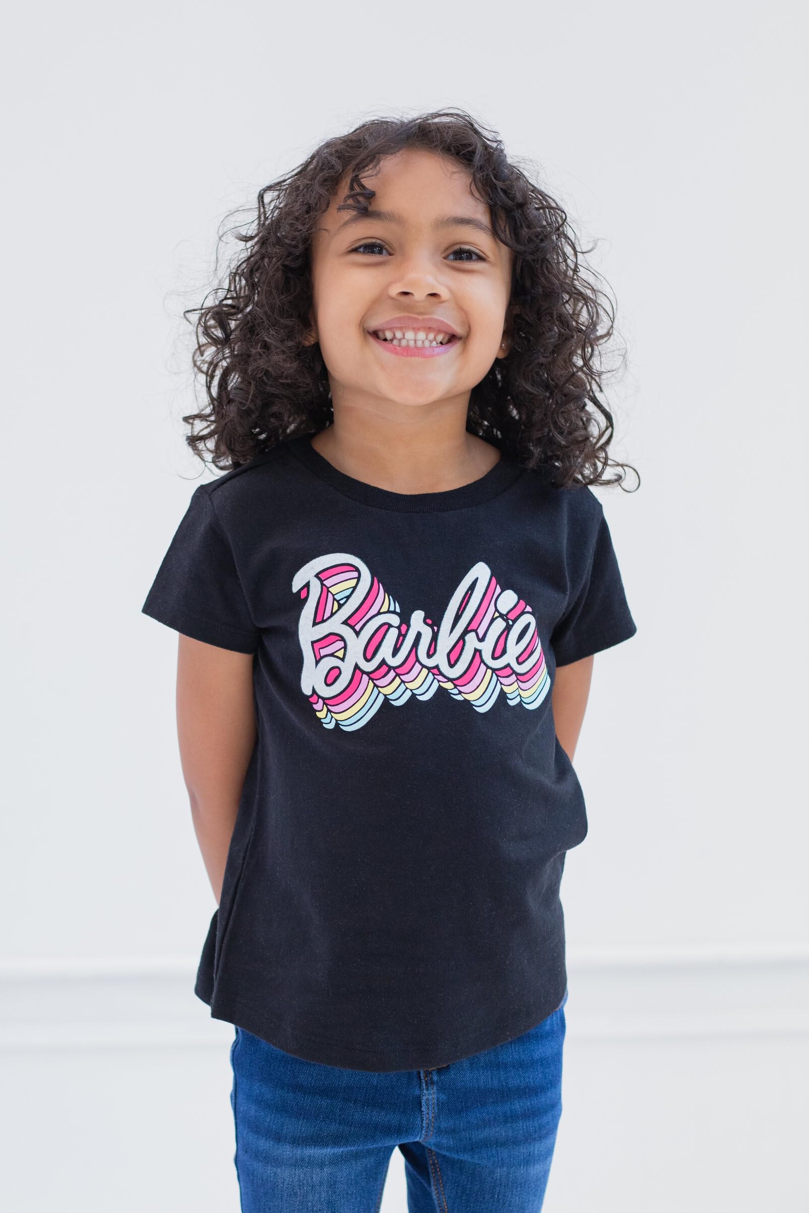Foto 7 pulgar | Camiseta Barbie Big Girls Rosa/negra 14-16 Años - Venta Internacional.