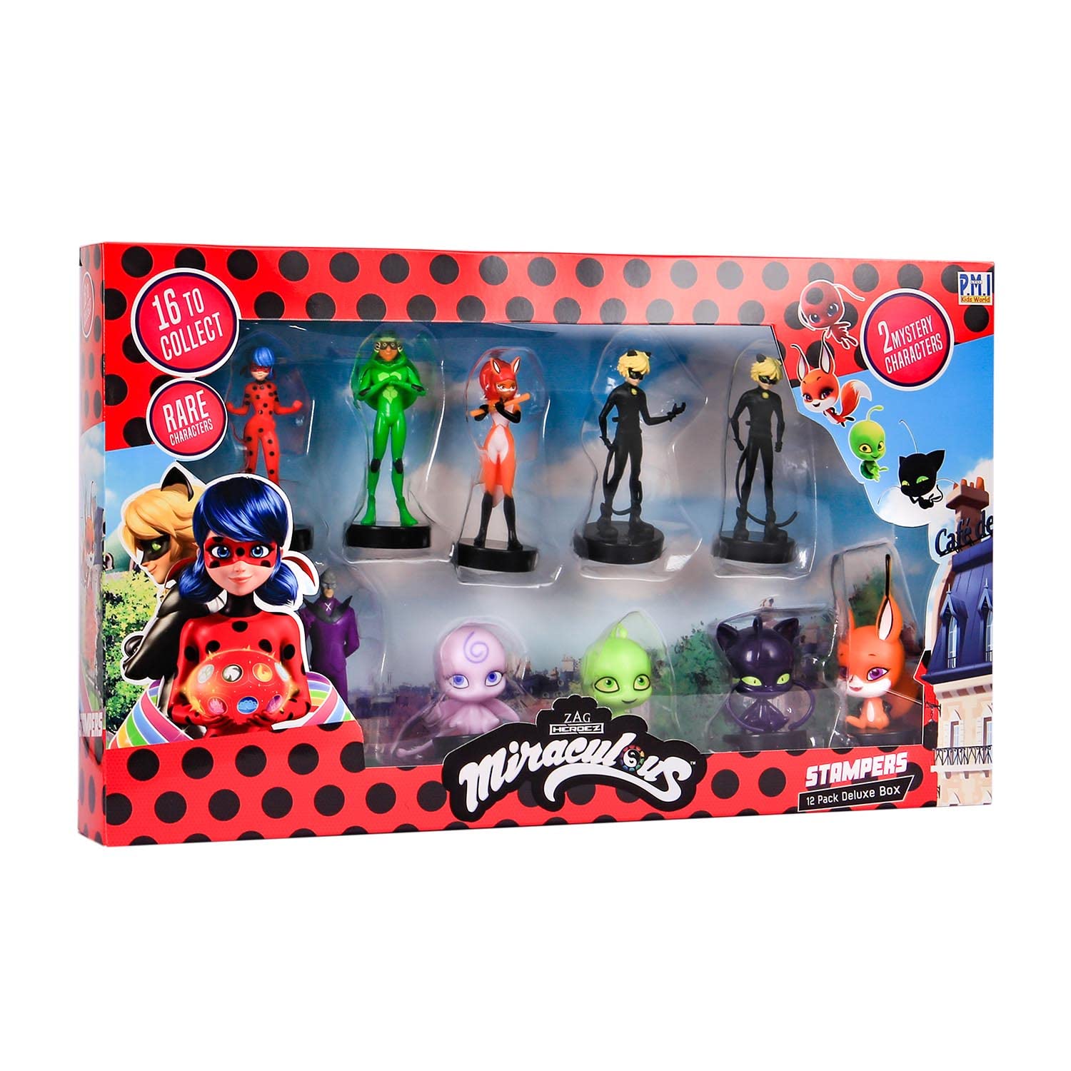 Set De 12 Sellos P.m.i. Miraculous Ladybug Para Niños - Venta Internacional.