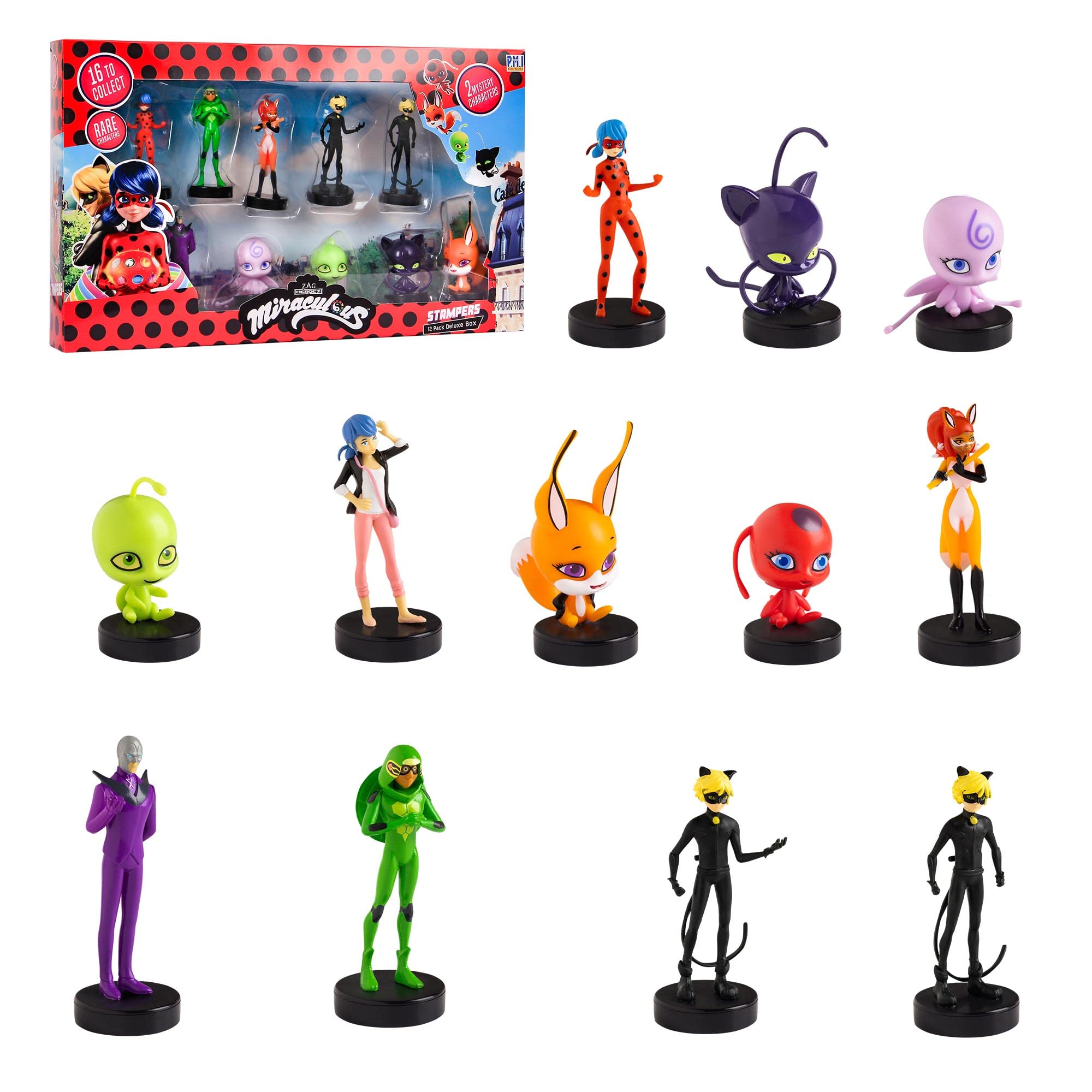 Foto 3 pulgar | Set De 12 Sellos P.m.i. Miraculous Ladybug Para Niños - Venta Internacional.