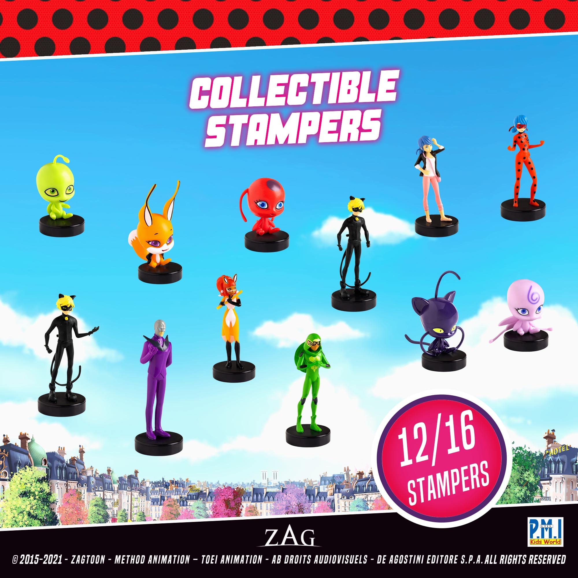 Foto 4 pulgar | Set De 12 Sellos P.m.i. Miraculous Ladybug Para Niños - Venta Internacional.