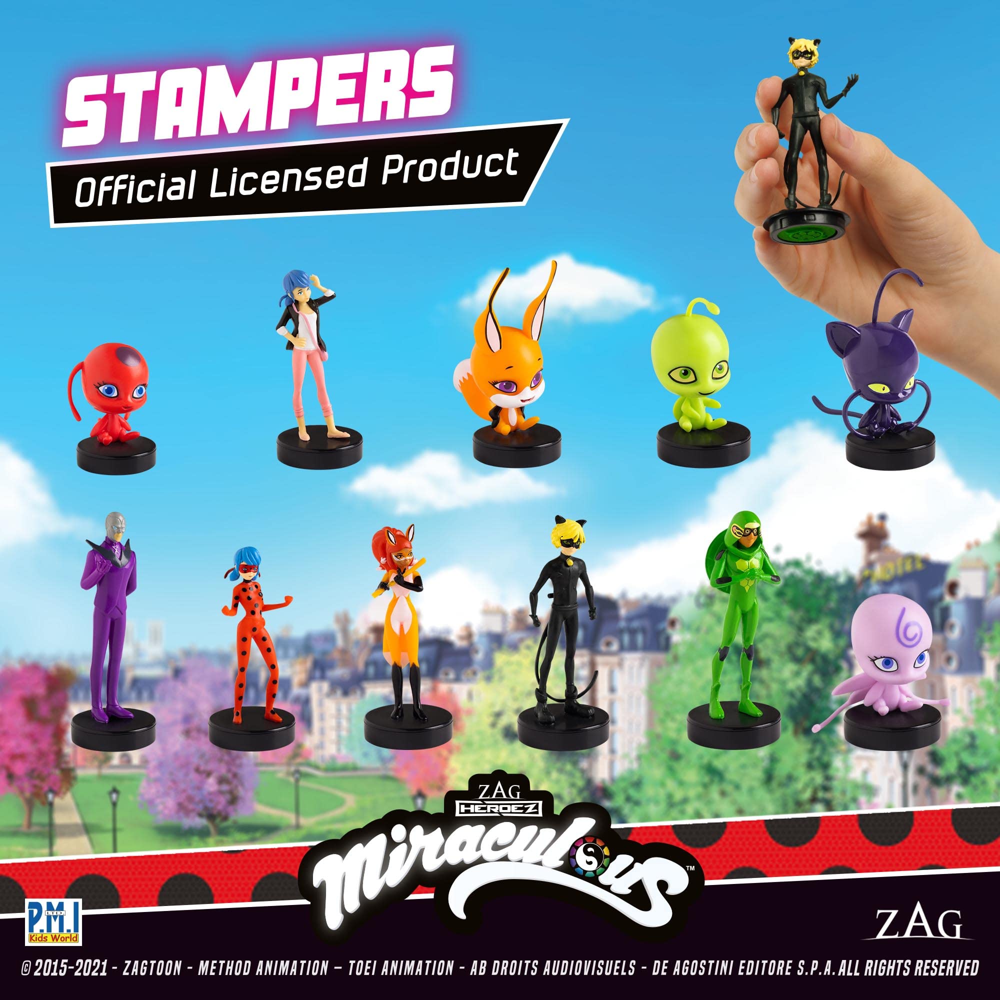 Foto 7 pulgar | Set De 12 Sellos P.m.i. Miraculous Ladybug Para Niños - Venta Internacional.