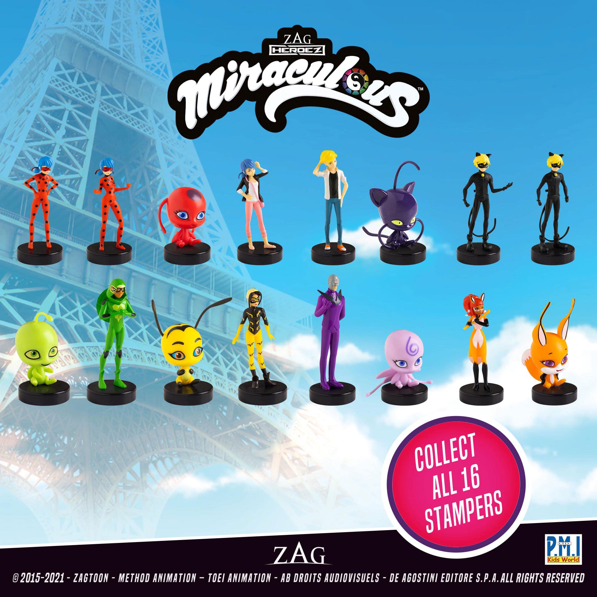 Foto 8 pulgar | Set De 12 Sellos P.m.i. Miraculous Ladybug Para Niños - Venta Internacional.