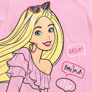 Foto 3 | Pack De 3 Camisetas Barbie Para Niñas Pequeñas, Rosa/negro, - Venta Internacional.