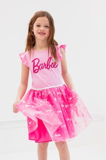 Foto 2 | Vestido Barbie De Tul Rosa Sin Mangas Para Niñas Grandes, Tallas 14-16 - Venta Internacional.