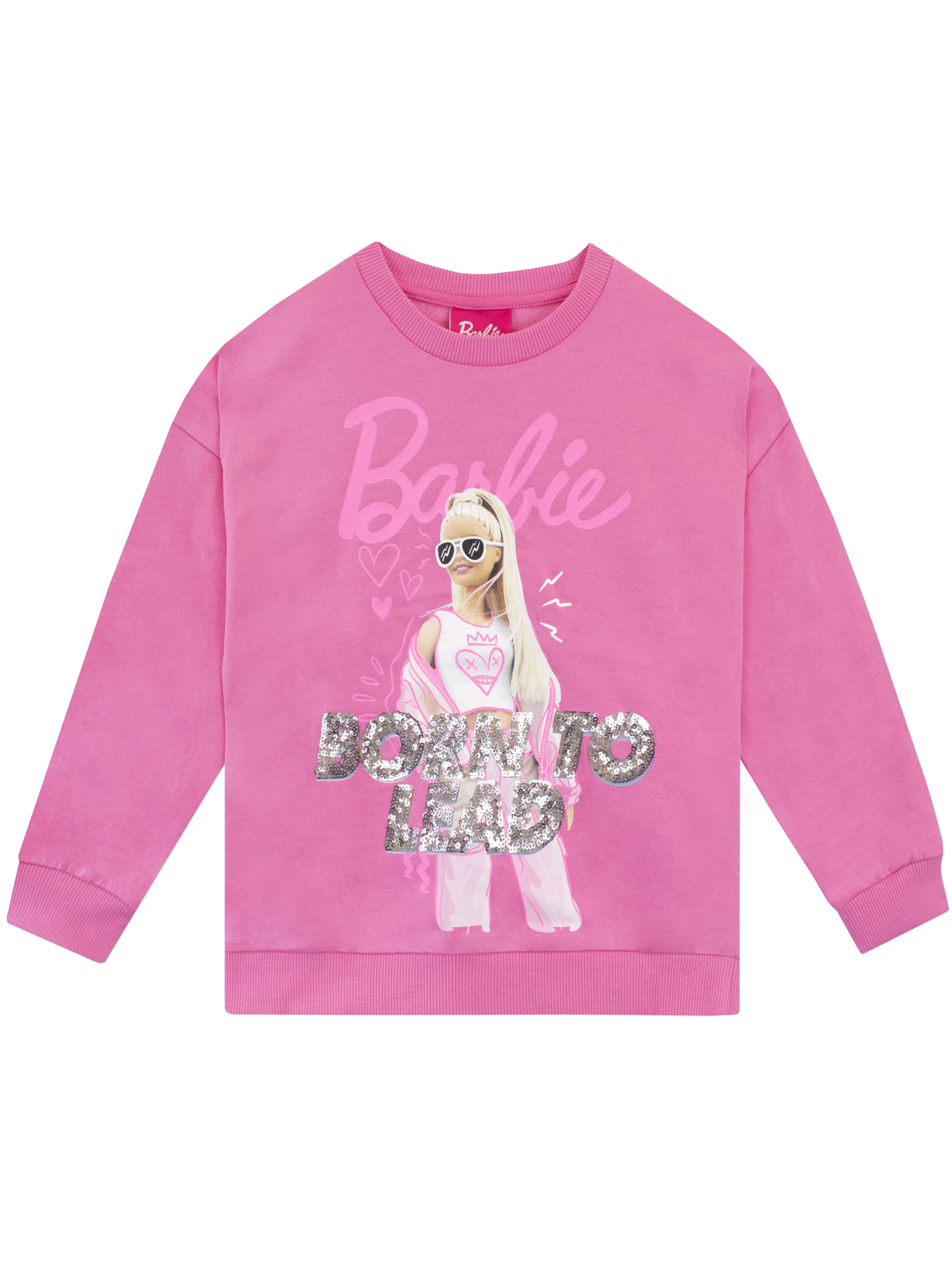 Foto 2 pulgar | Sudadera De Manga Larga Para Niña Barbie Con Lentejuelas - Venta Internacional.