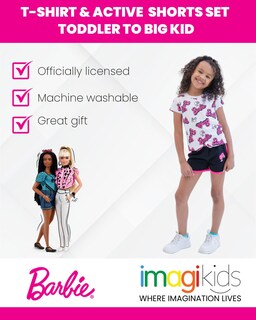 Foto 2 | Disfraz De Camiseta Barbie Big Girls Y Pantalones Cortos Dol - Venta Internacional.