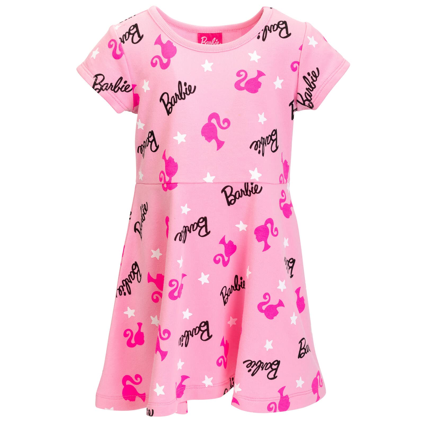 Vestido De Manga Corta Para Niñas Pequeñas Barbie Rosa 4t - Venta Internacional.