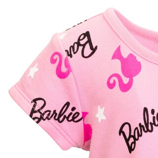Foto 5 | Vestido De Manga Corta Para Niñas Pequeñas Barbie Rosa 4t - Venta Internacional.