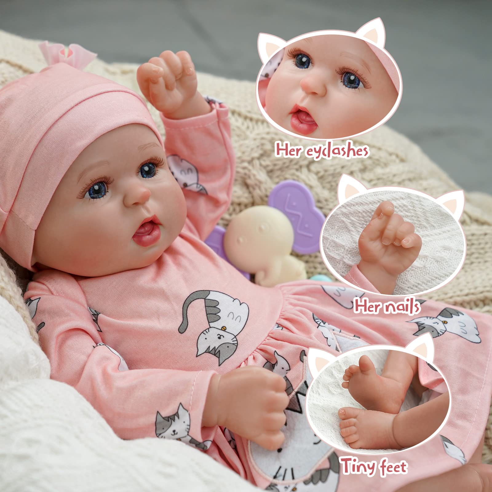 Foto 5 pulgar | Muñeca Reborn Babeside Bailyn De 50 Cm Con Cuerpo Suave Para Niños Mayores De 3 Años - Venta Internacional.