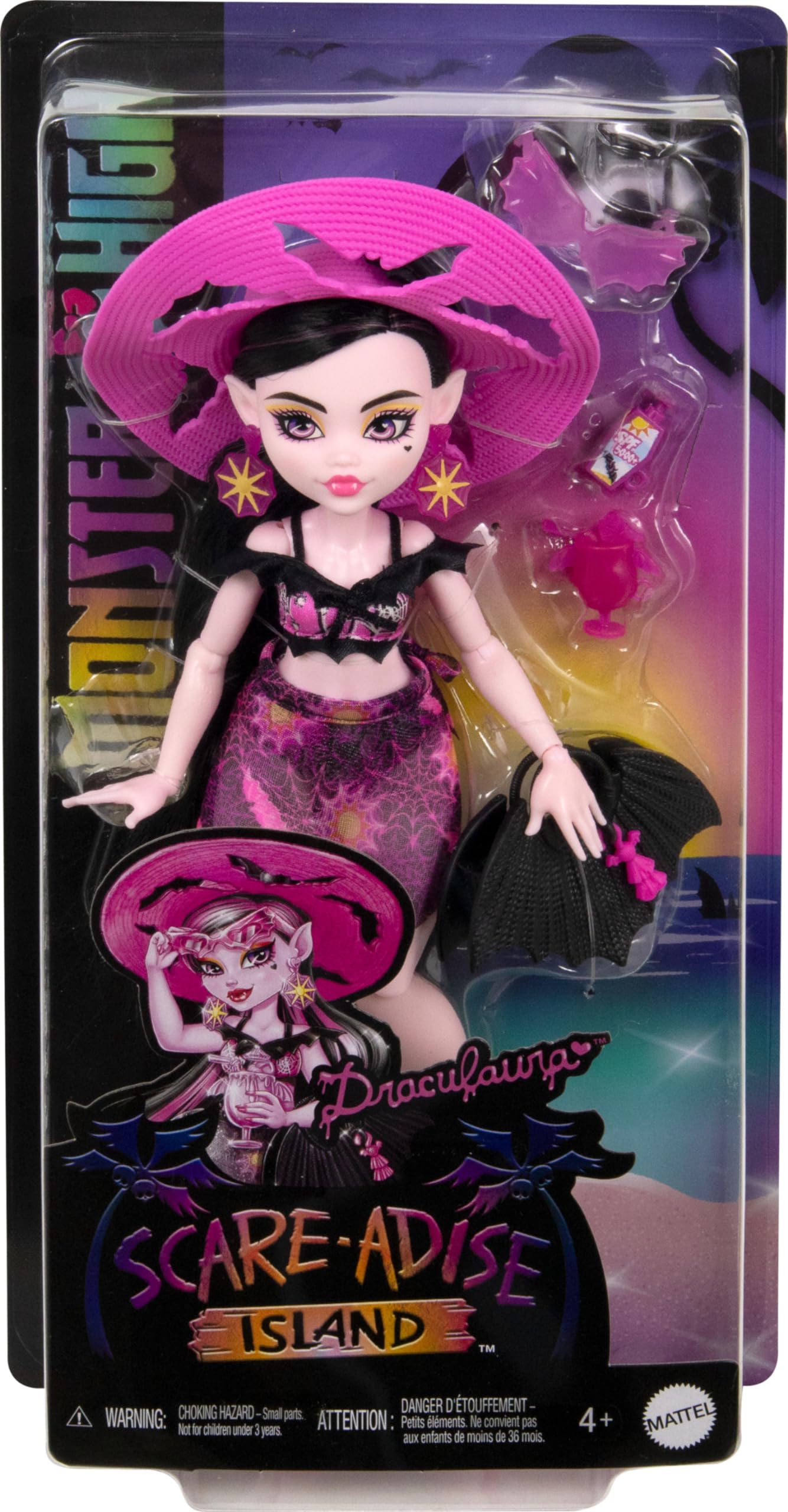 Foto 7 pulgar | Draculaura De Doll Monster High Scare-adise Island Con Acceso. - Venta Internacional.