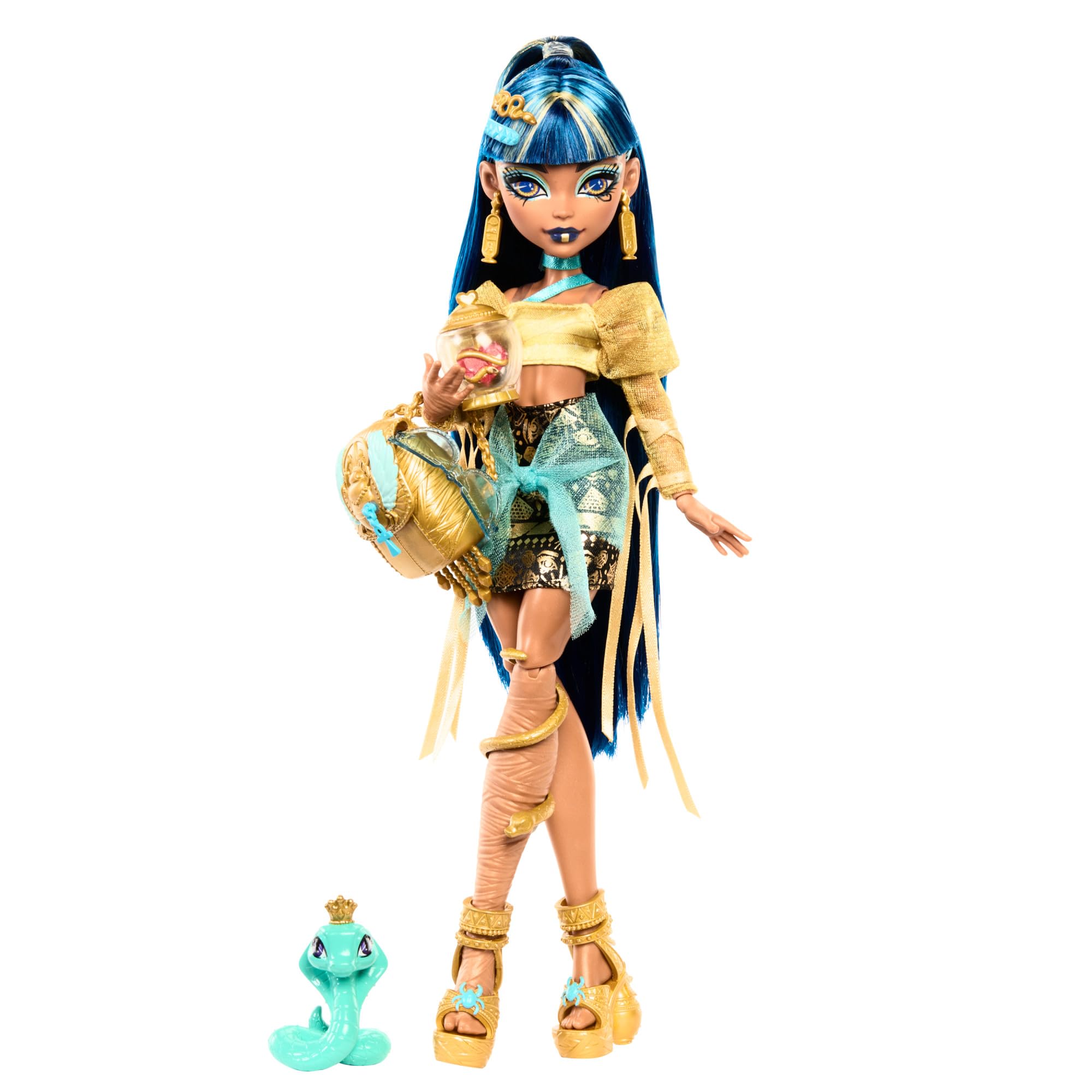 Foto 2 pulgar | Muñeca Monster High Cleo De Nile Con Mascota Cobra Hissette Y Acc - Venta Internacional.