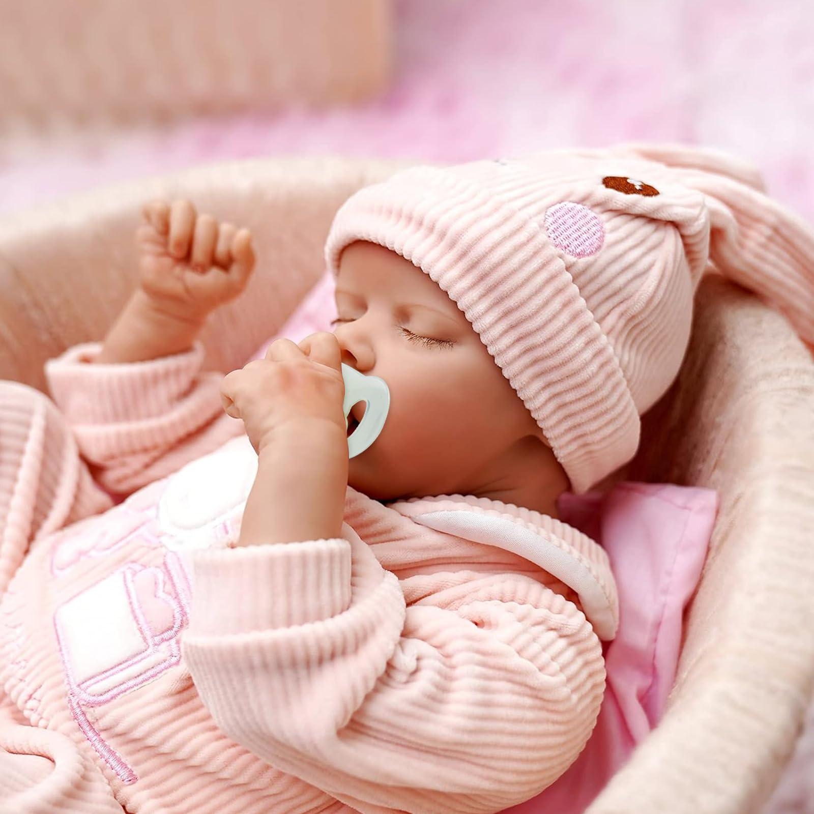 Foto 8 pulgar | Muñeca Reborn Jizhi Lifelike De 43 Cm Con Juguete Para Conejos Y Kit De Alimentación - Venta Internacional.