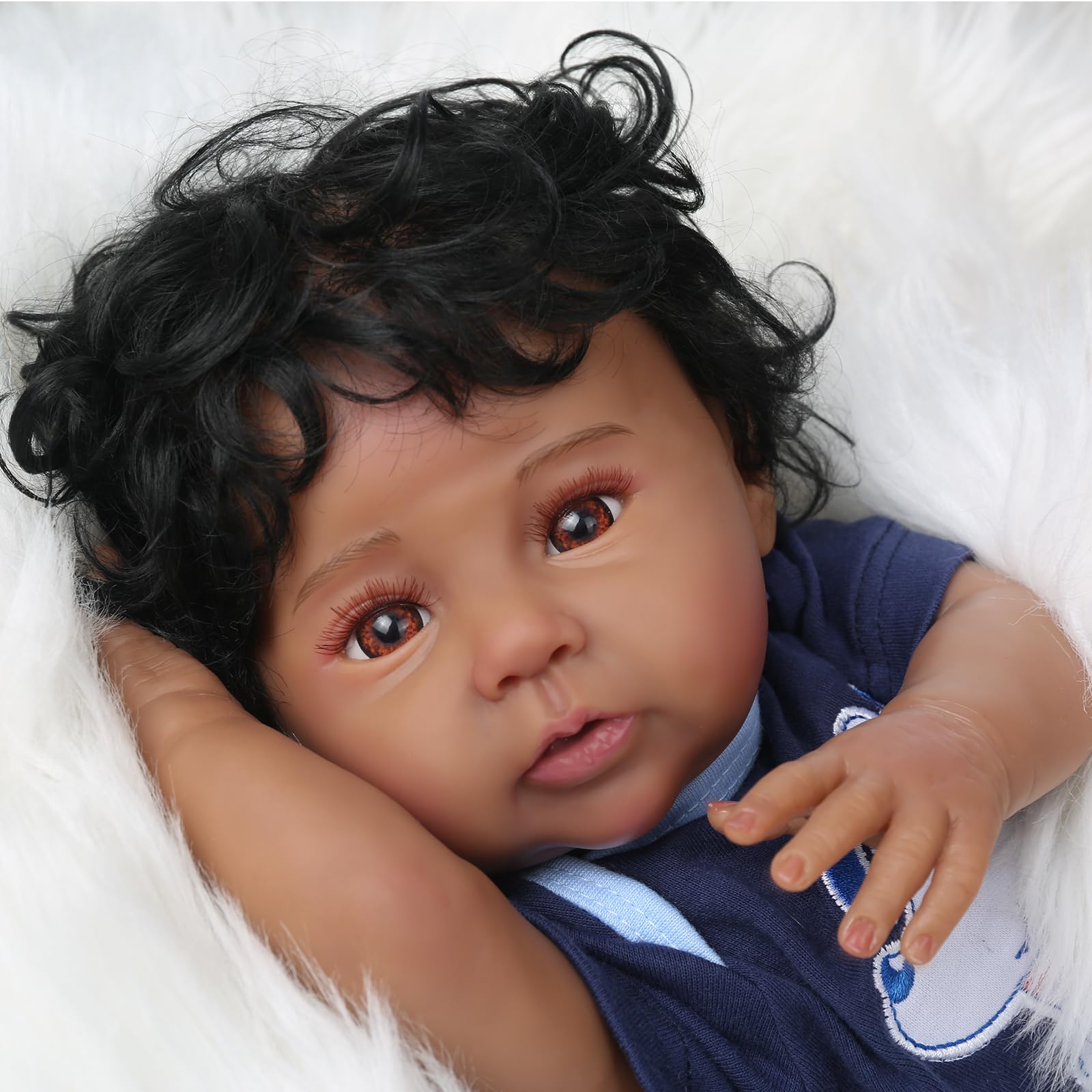 Foto 6 pulgar | Muñeca Reborn Charex Afroamericana De 50 Cm Con Accesorios Para Más De 3 - Venta Internacional.