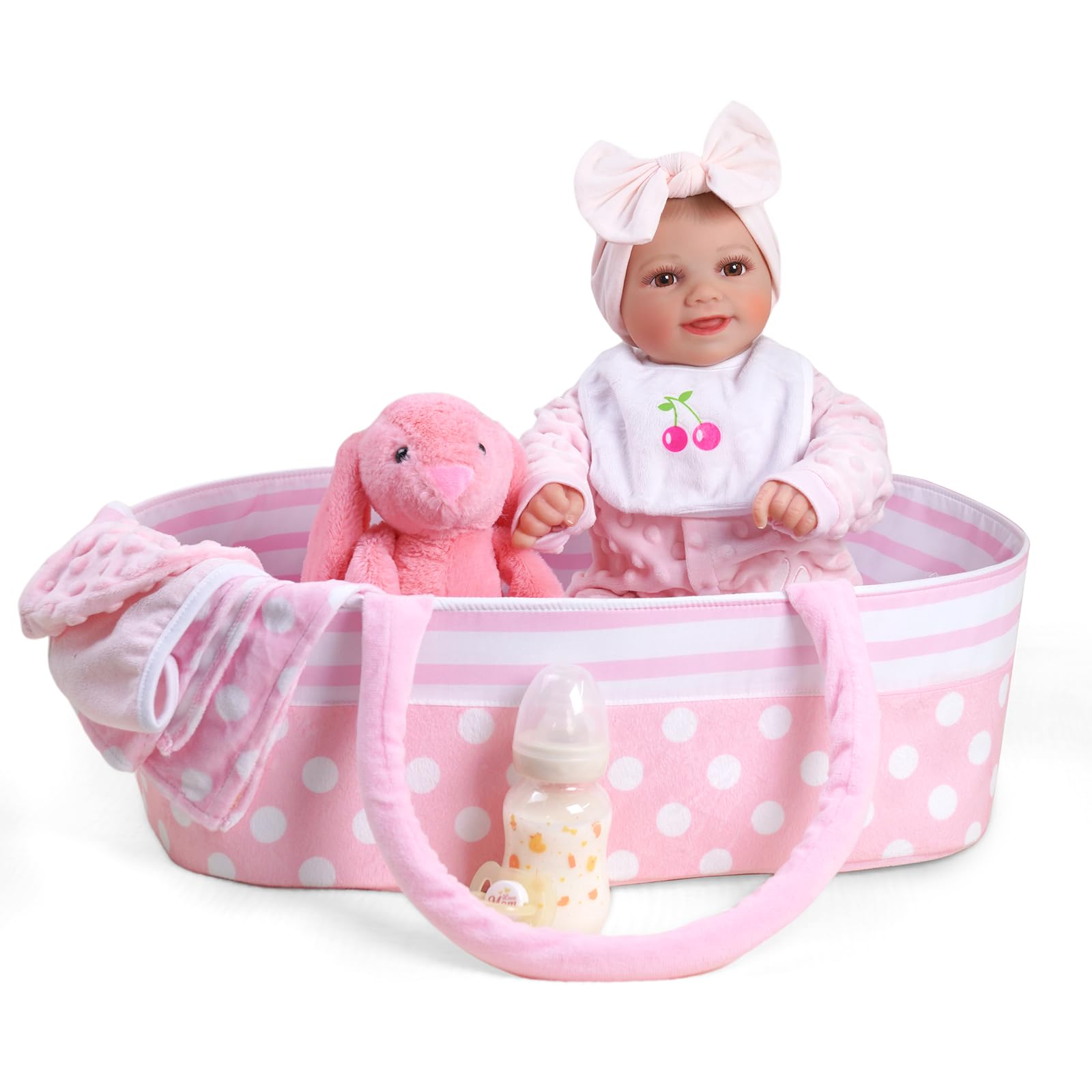 Muñecas Reborn Babeside Para Niña Realista Con Capazo De 43 Cm - Venta Internacional.