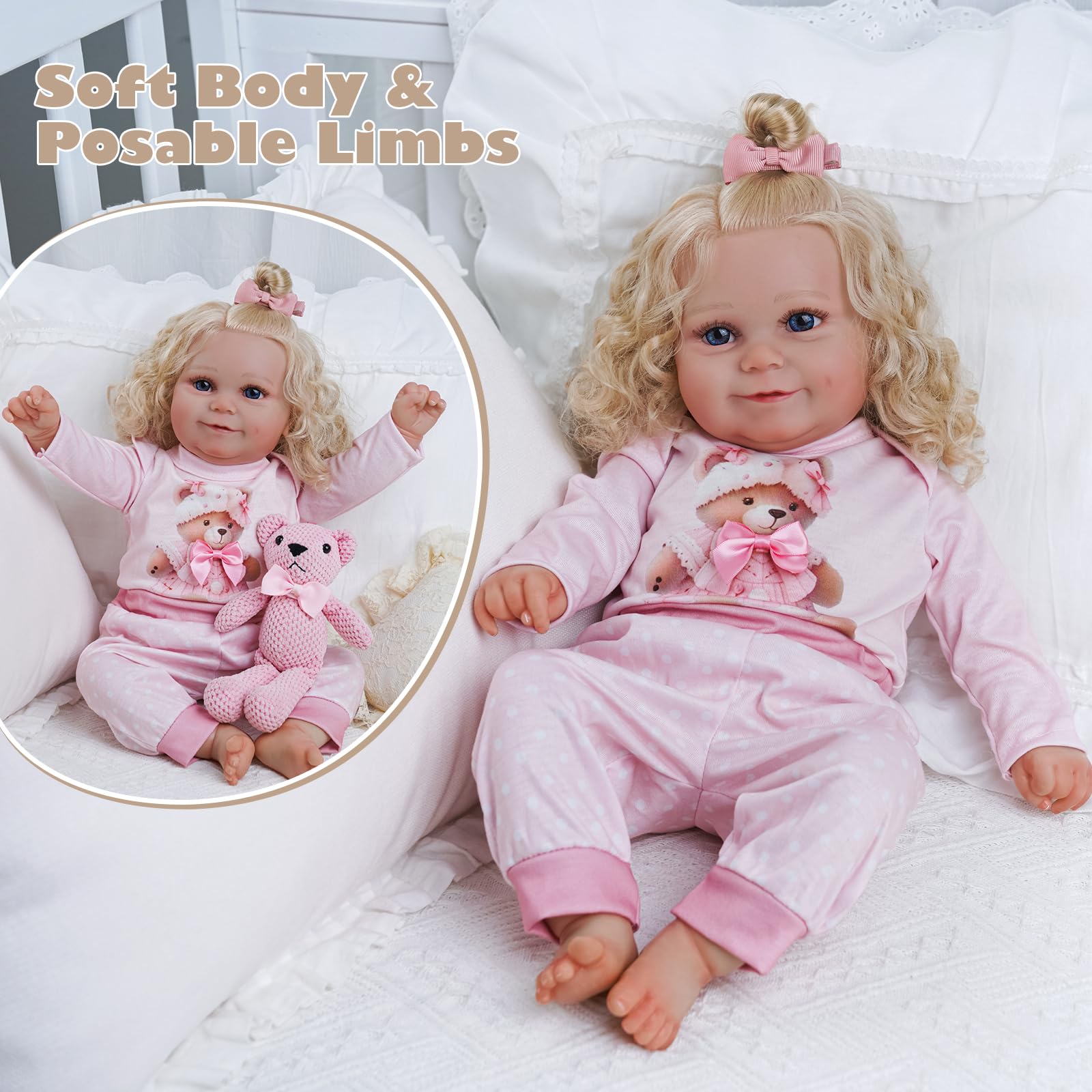 Foto 4 pulgar | Muñeca Reborn Jizhi Realilike Girl Maddy De 50 Cm Con Caja De Regalo - Venta Internacional.