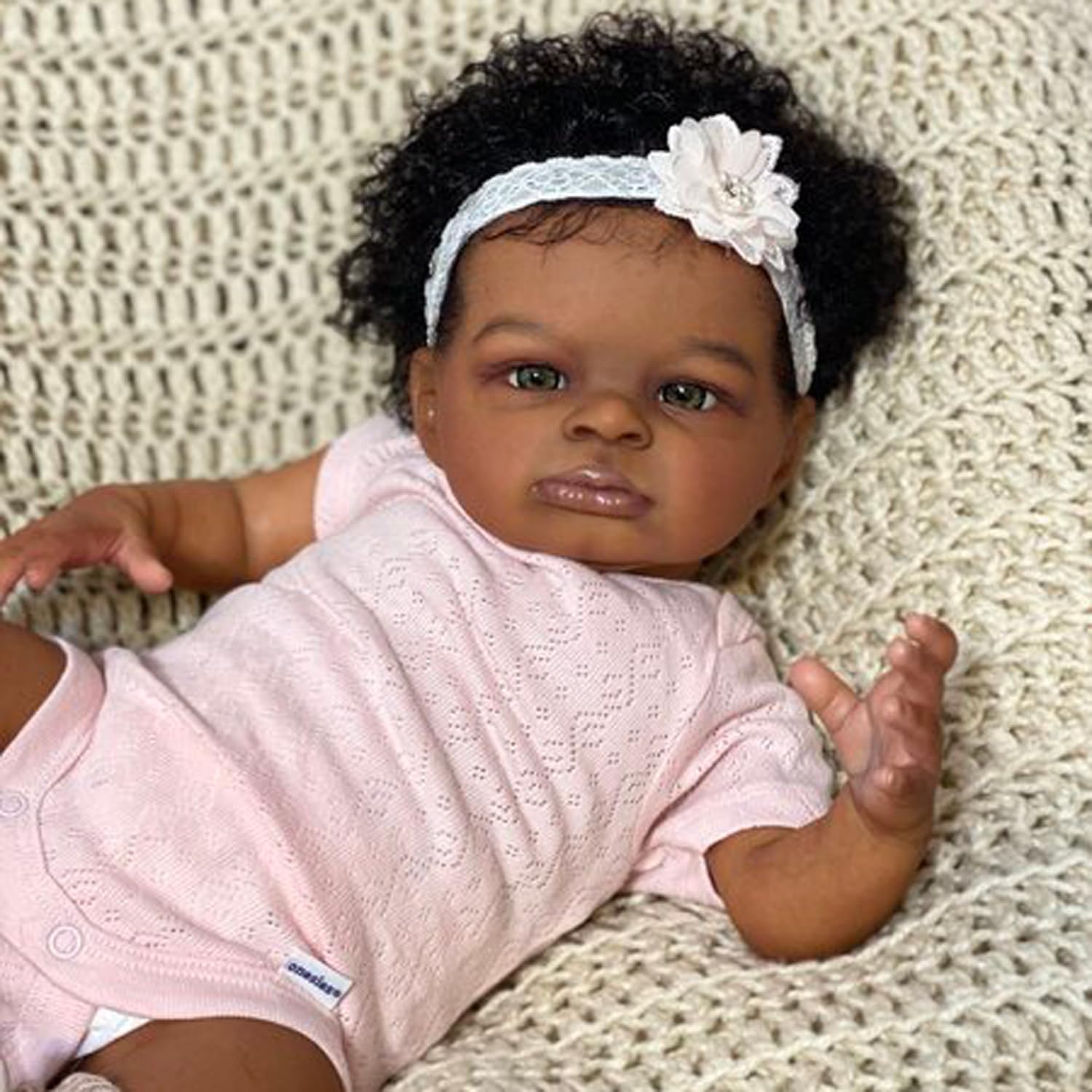 Foto 1 | Muñeca Reborn Charex Negra Realista De 20 Pulgadas Con Acceso. - Venta Internacional.