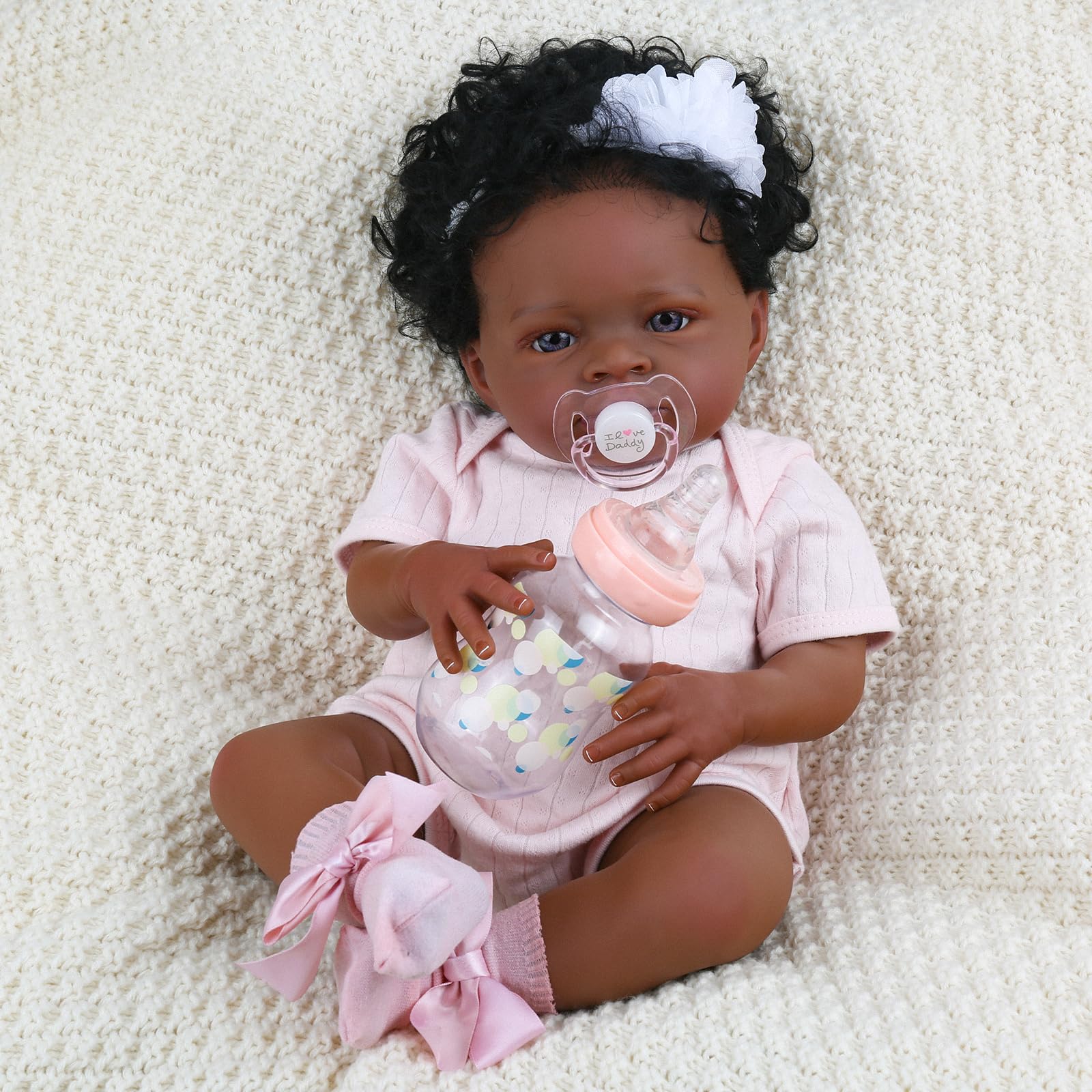 Foto 4 pulgar | Muñeca Reborn Charex Negra Realista De 20 Pulgadas Con Acceso. - Venta Internacional.