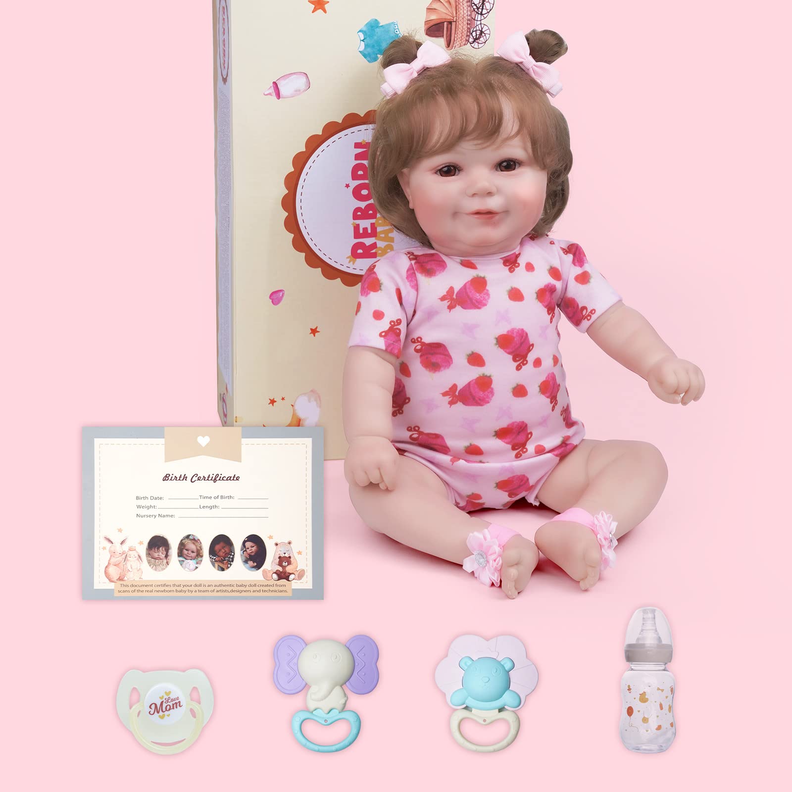 Foto 7 pulgar | Muñeca Reborn Jizhi Lifelike De 50 Cm Con Cuerpo Completo De Vinilo Con Kit - Venta Internacional.