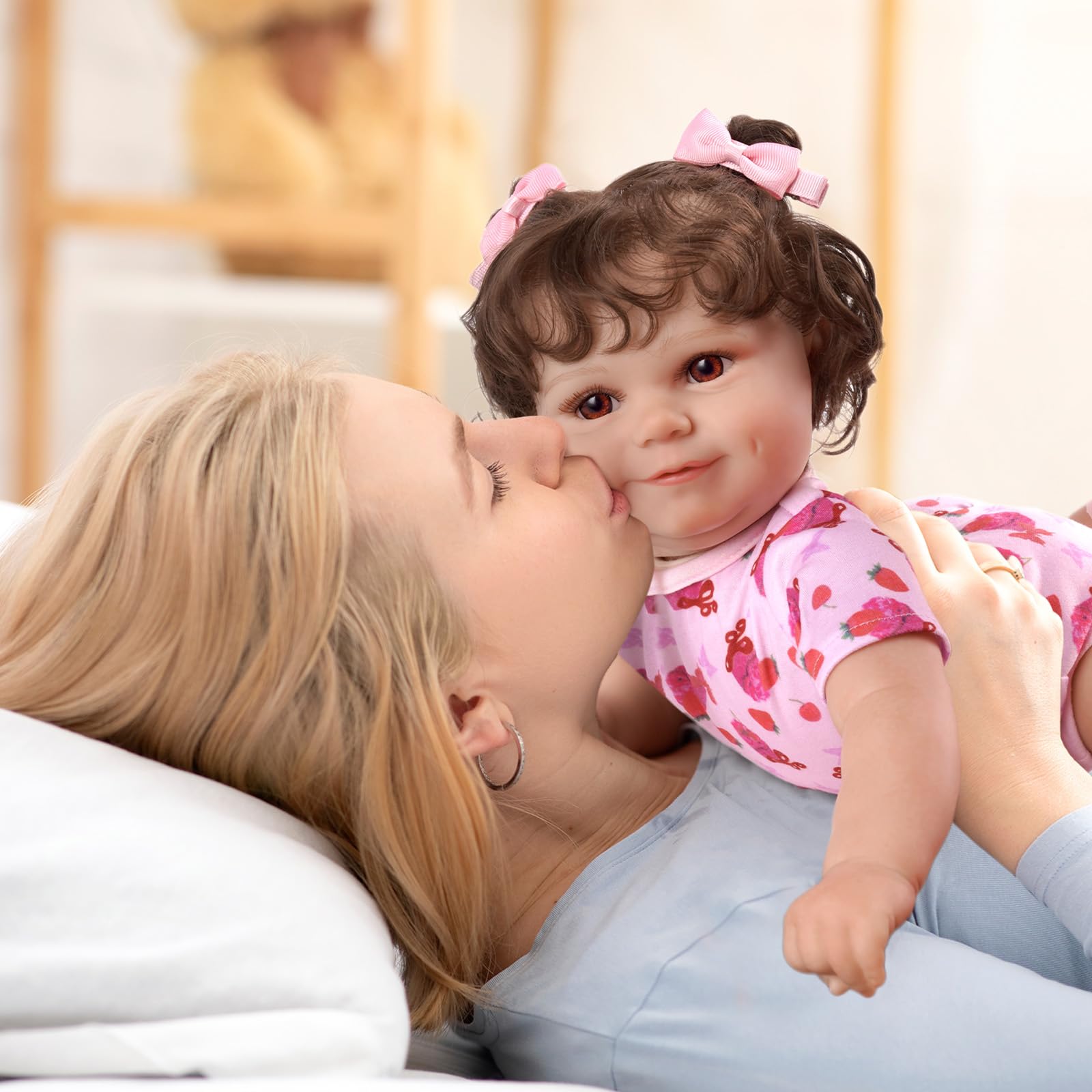 Foto 7 | Muñeca Reborn Jizhi Lifelike De 50 Cm Con Cuerpo Completo De Vinilo Con Kit - Venta Internacional.
