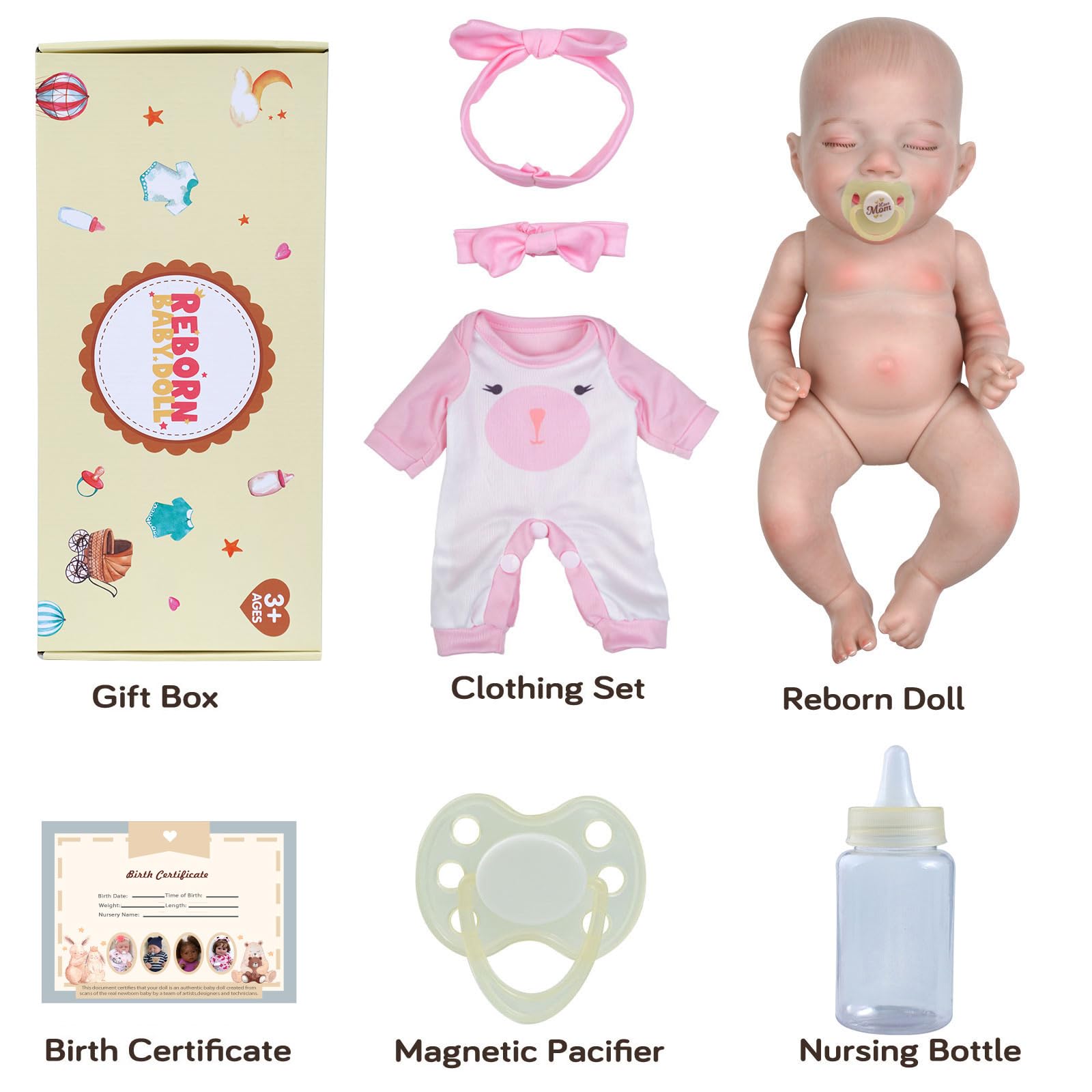 Foto 8 pulgar | Muñeca Reborn Jizhi De 30 Cm, Cuerpo Suave, Realista, Con Accesorio - Venta Internacional.
