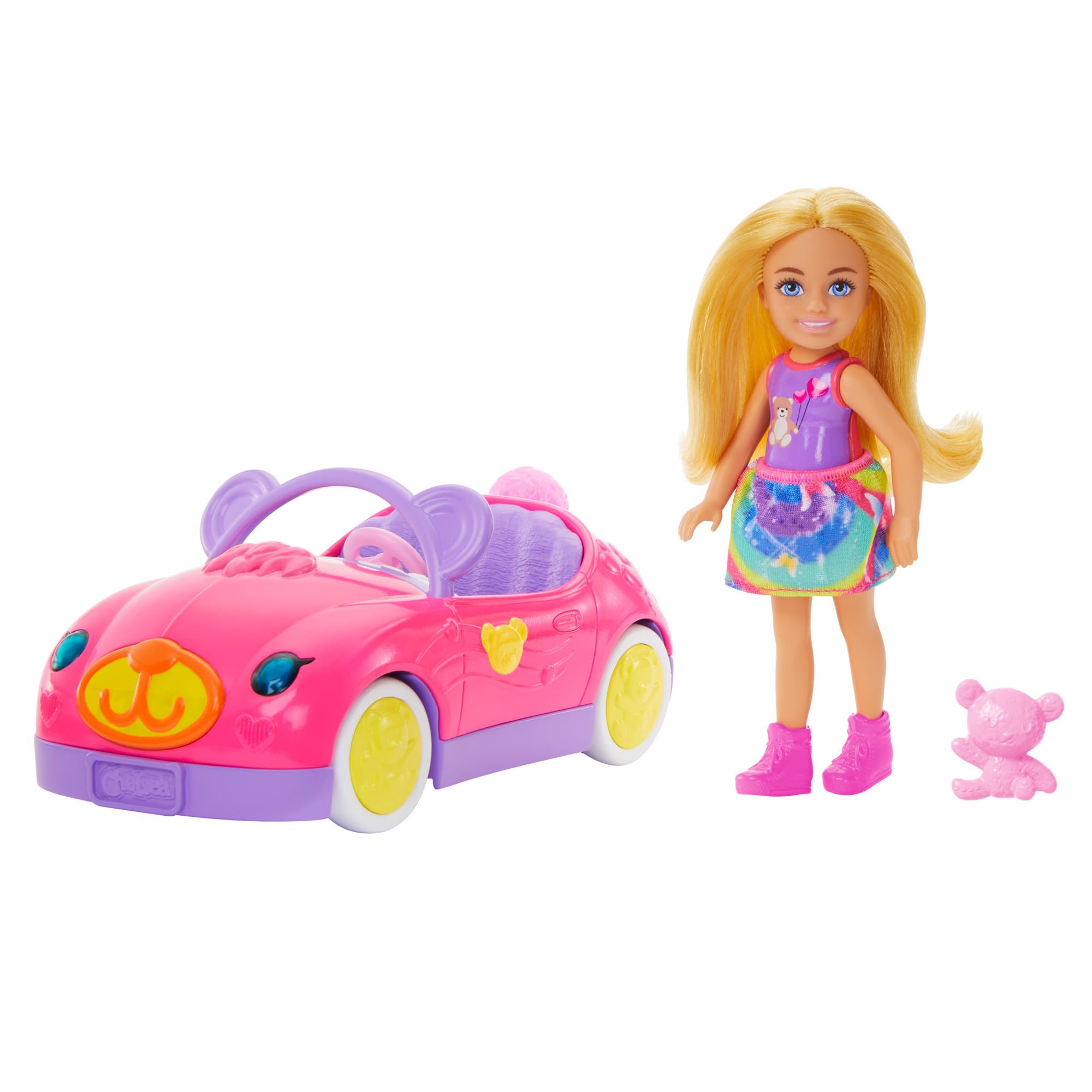 Foto 2 pulgar | Set De Coche De Juguete Barbie Chelsea Doll Con Convertible Con Temática De Osos - Venta Internacional.