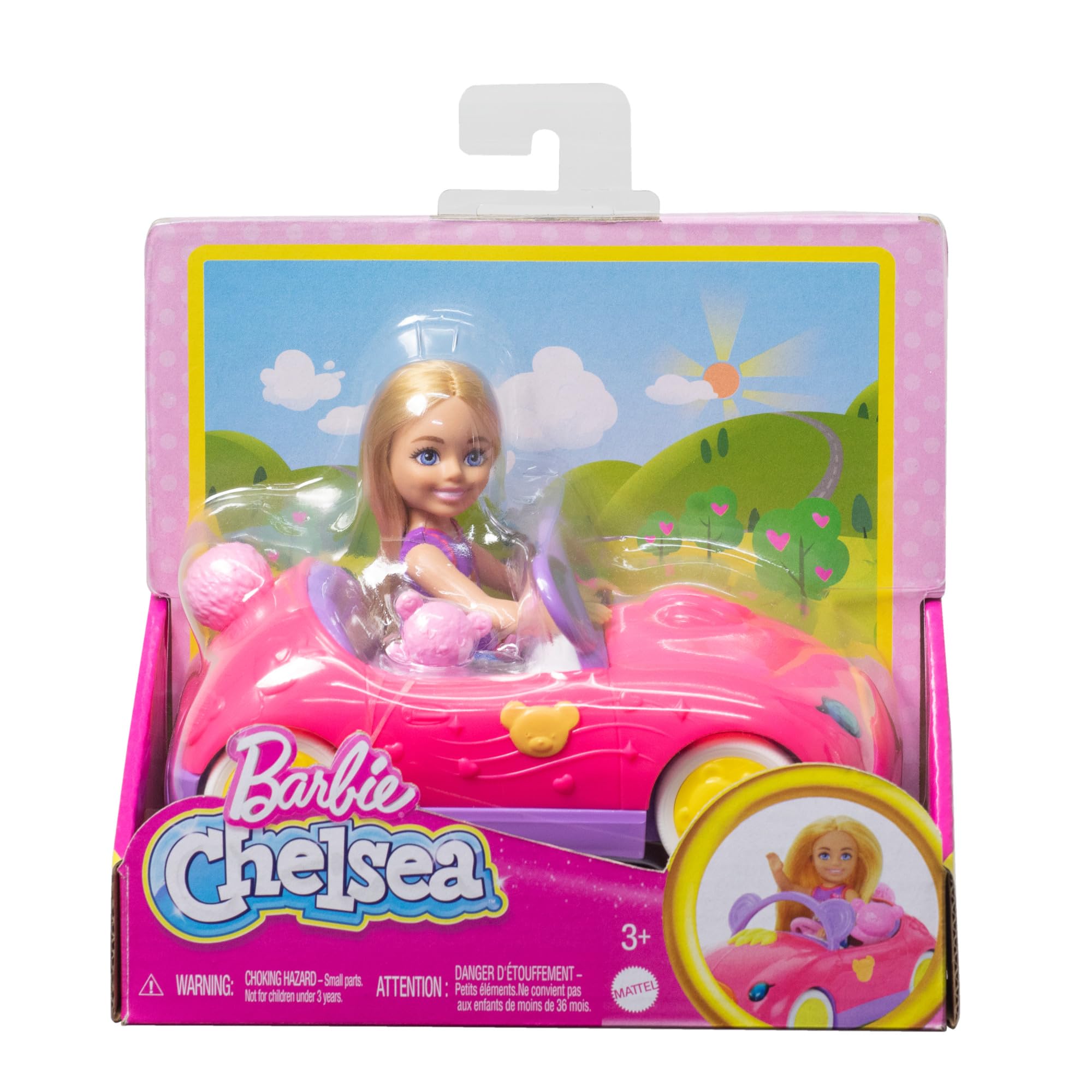 Foto 7 pulgar | Set De Coche De Juguete Barbie Chelsea Doll Con Convertible Con Temática De Osos - Venta Internacional.