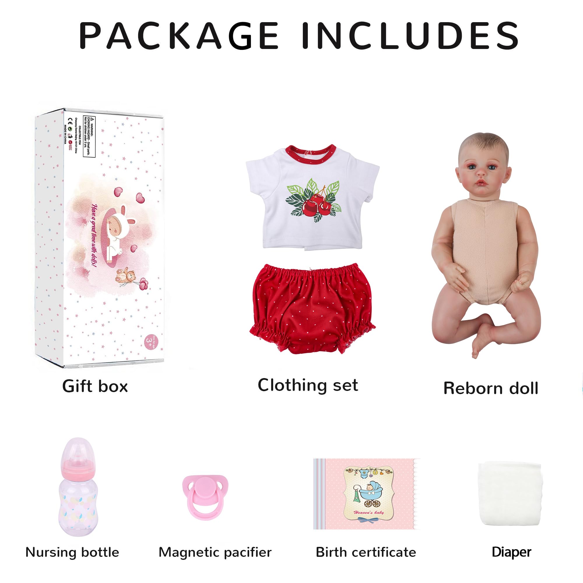 Foto 6 pulgar | Muñeca Reborn Charex Realistic De 18 Pulgadas Con Accesorios - Venta Internacional.