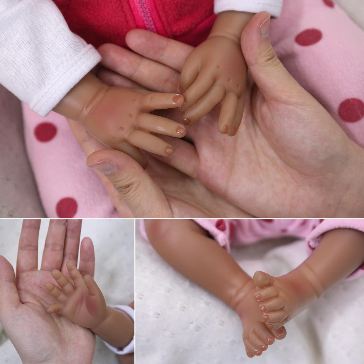 Foto 6 pulgar | Muñeca Reborn Charex Black Girl Lucy De 55 Cm Con Ropa Y Juguetes - Venta Internacional.