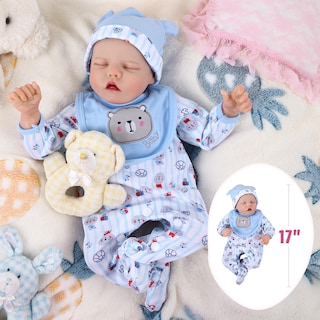Foto 4 | Muñeca Reborn Jizhi Lifelike De 43 Cm, Cuerpo Completo De Vinilo, Para Niños De 3 Años O Más - Venta Internacional.