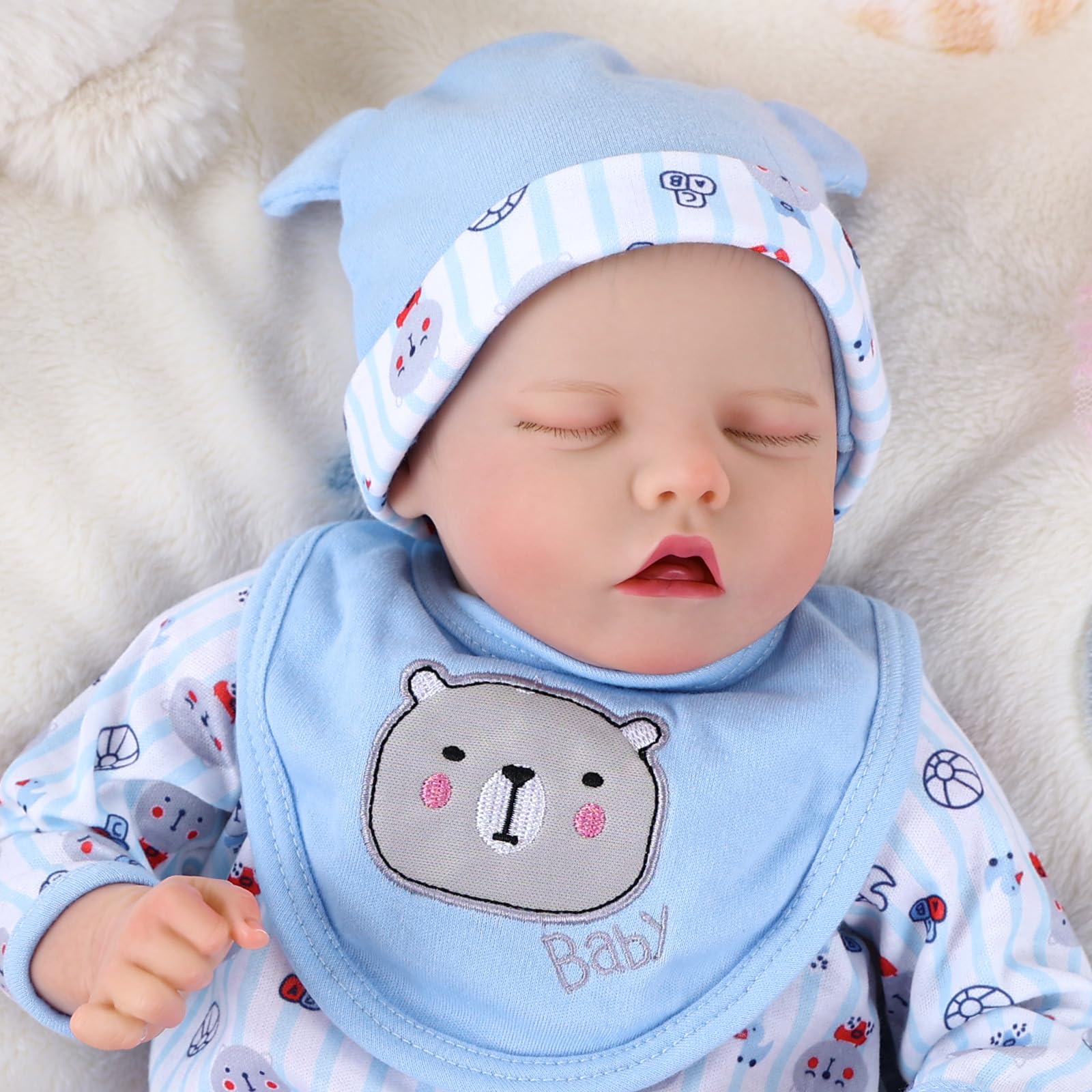 Foto 6 pulgar | Muñeca Reborn Jizhi Lifelike De 43 Cm, Cuerpo Completo De Vinilo, Para Niños De 3 Años O Más - Venta Internacional.