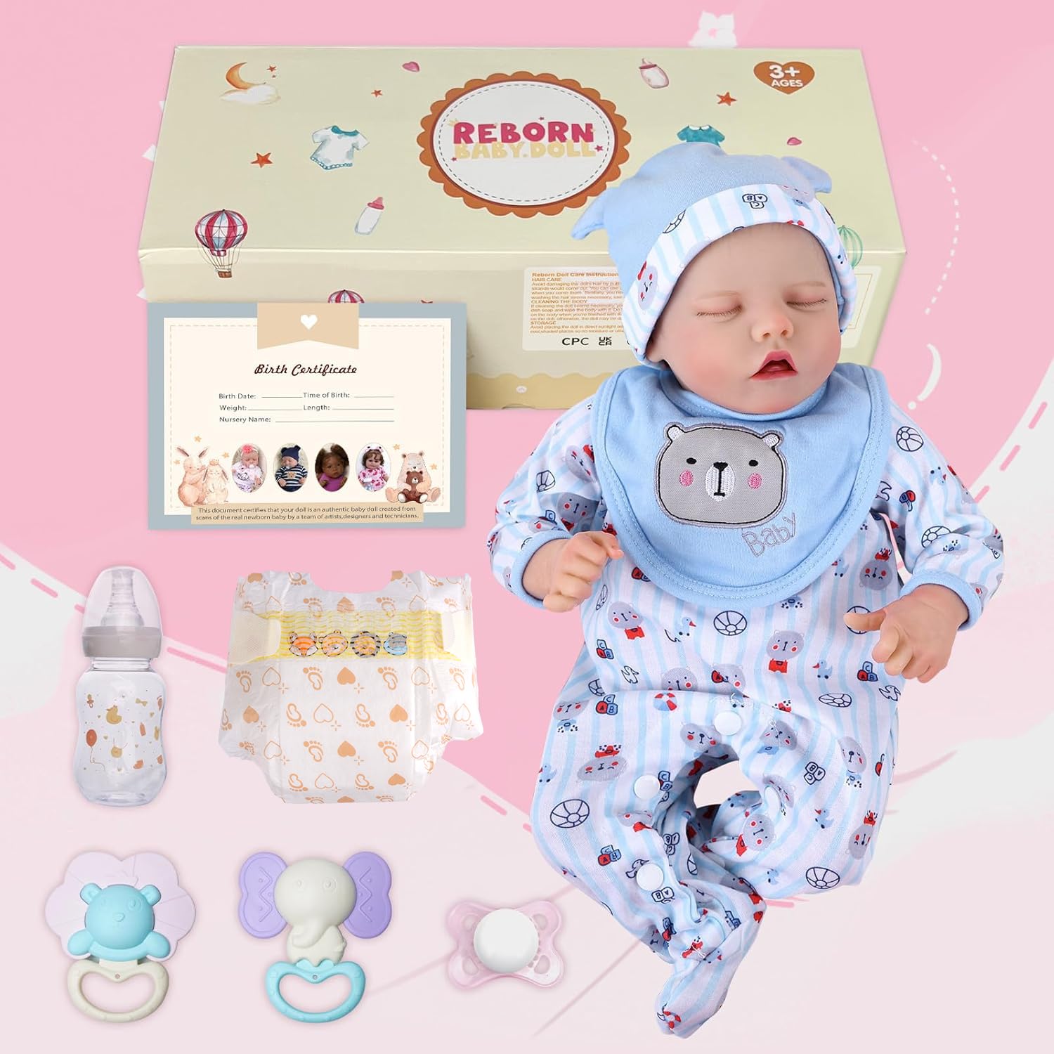 Foto 8 pulgar | Muñeca Reborn Jizhi Lifelike De 43 Cm, Cuerpo Completo De Vinilo, Para Niños De 3 Años O Más - Venta Internacional.