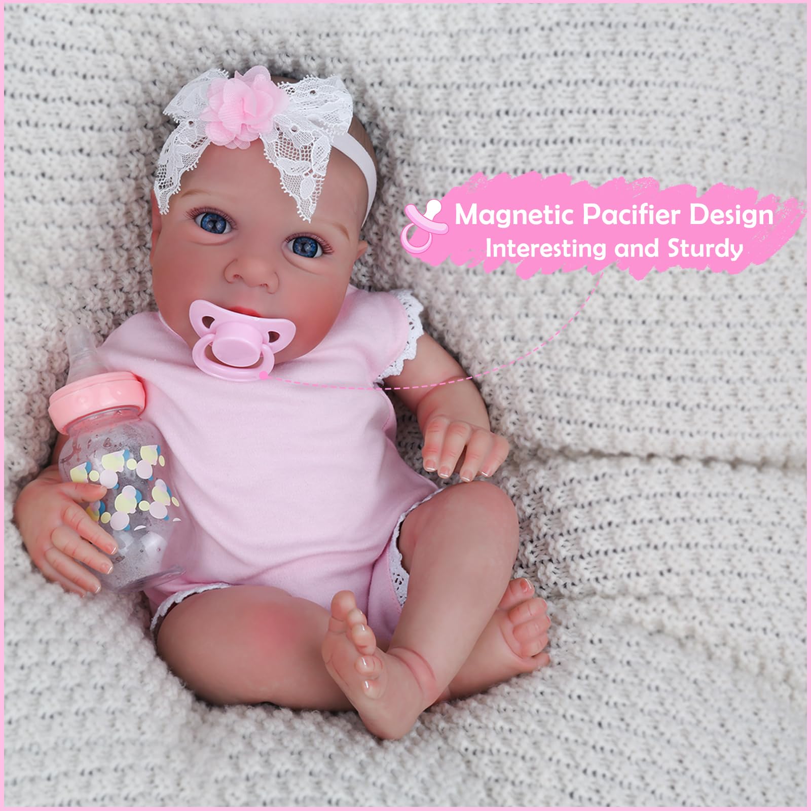 Foto 4 pulgar | Muñeca Reborn Charex Miley De 50 Cm Con Ropa Y Accesorios - Venta Internacional.