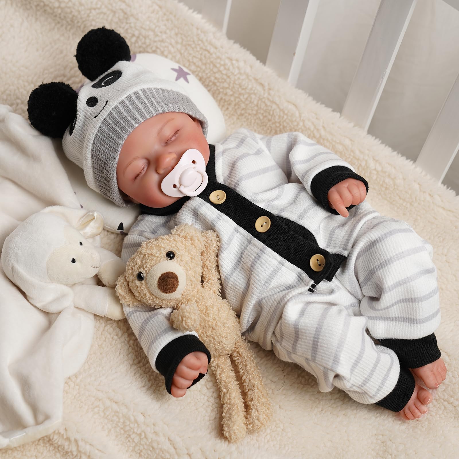 Foto 6 pulgar | Muñeca Reborn Babeside Brett De 43 Cm Con Kit De Alimentación Para Más De 3 Años - Venta Internacional.