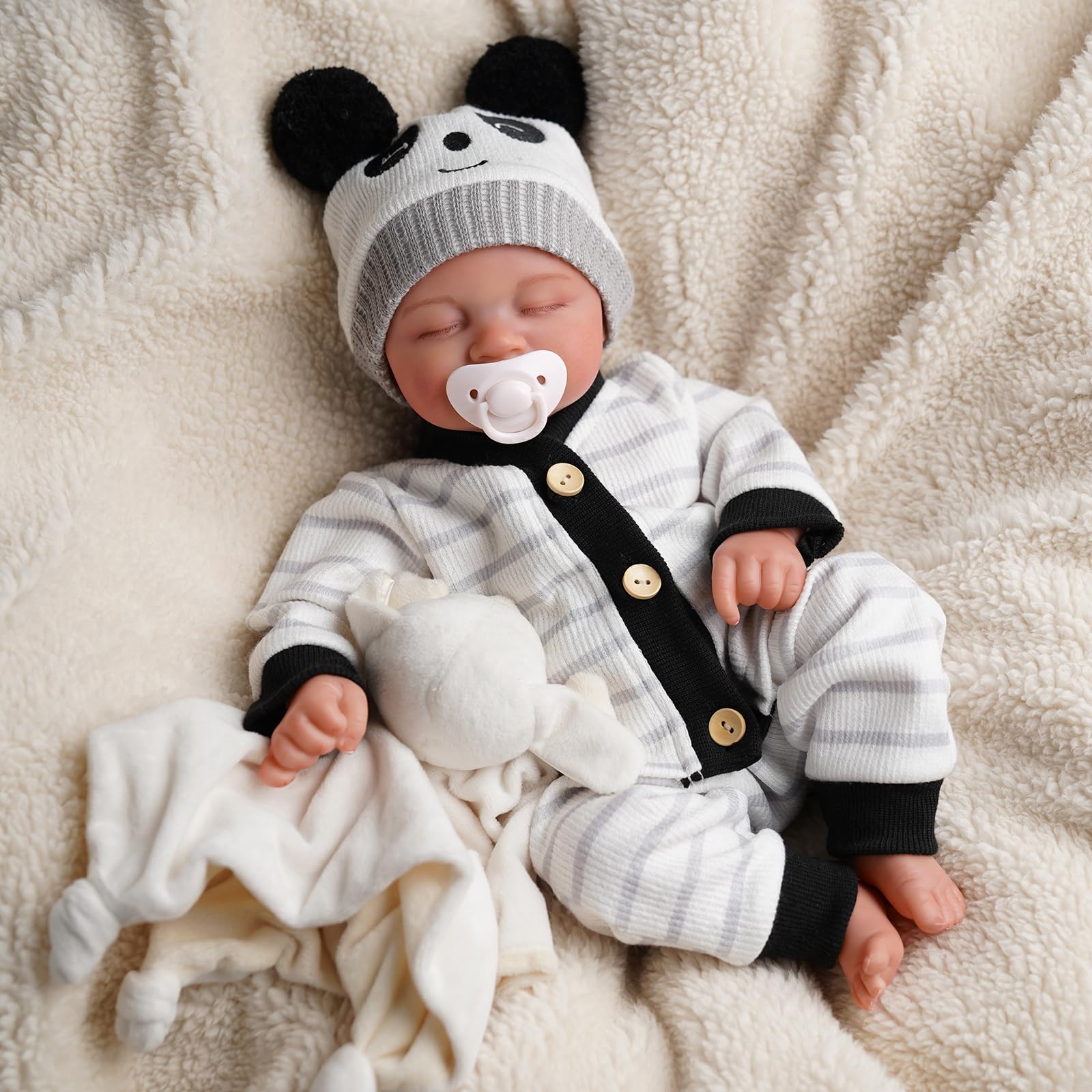 Foto 7 pulgar | Muñeca Reborn Babeside Brett De 43 Cm Con Kit De Alimentación Para Más De 3 Años - Venta Internacional.